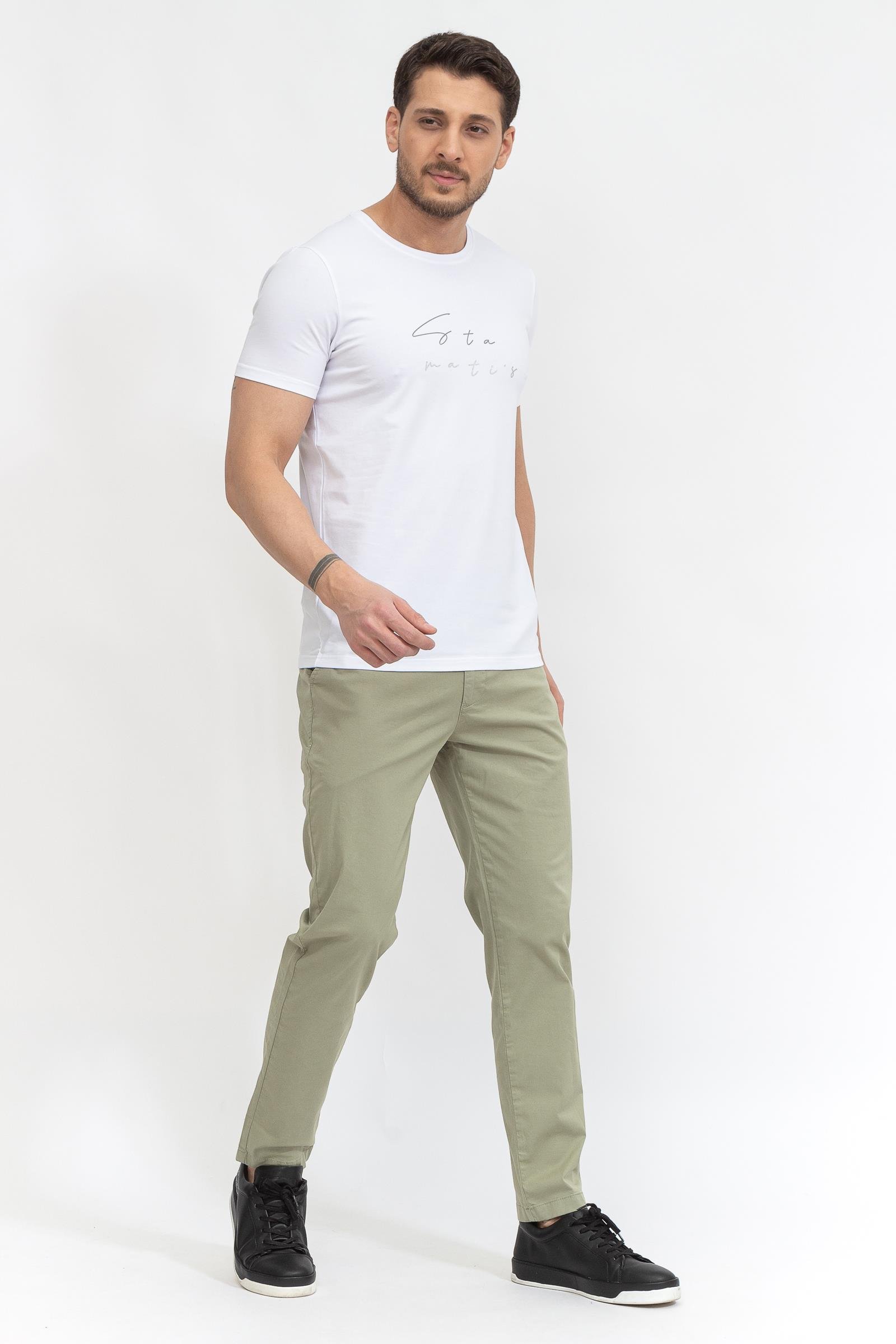 Stamati's Erkek Bisiklet Yaka T-Shirt