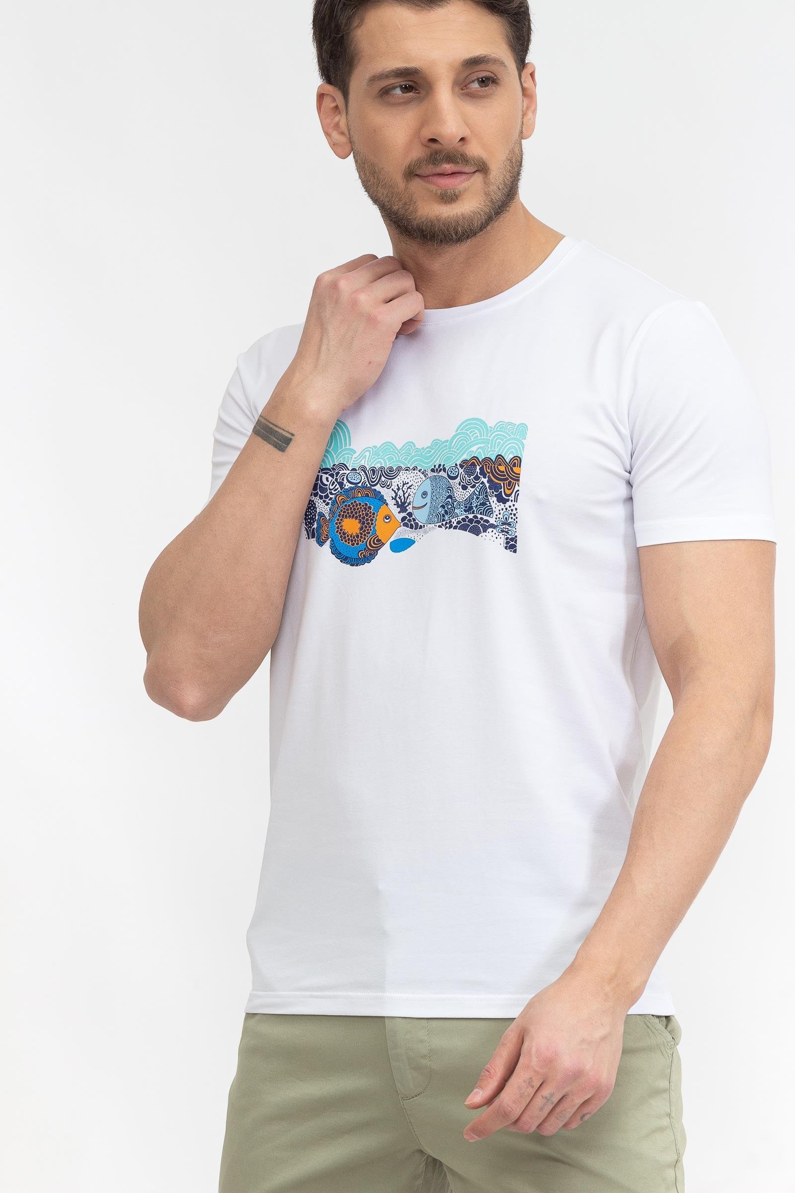 Stamati's Erkek Bisiklet Yaka T-Shirt