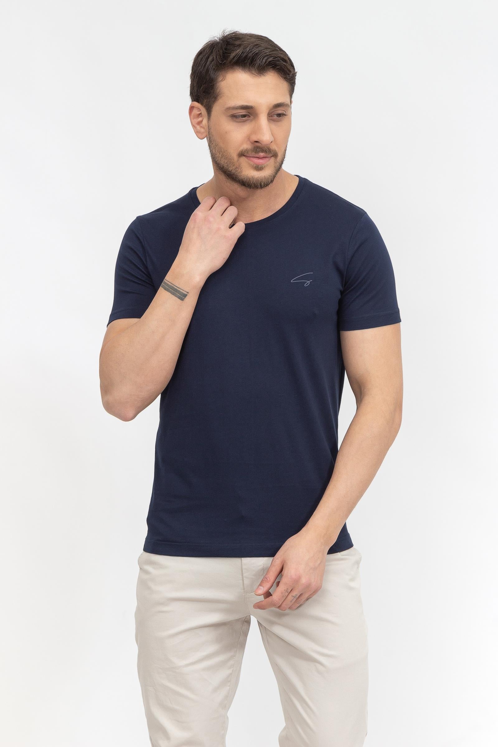 Stamati's Erkek Bisiklet Yaka T-Shirt