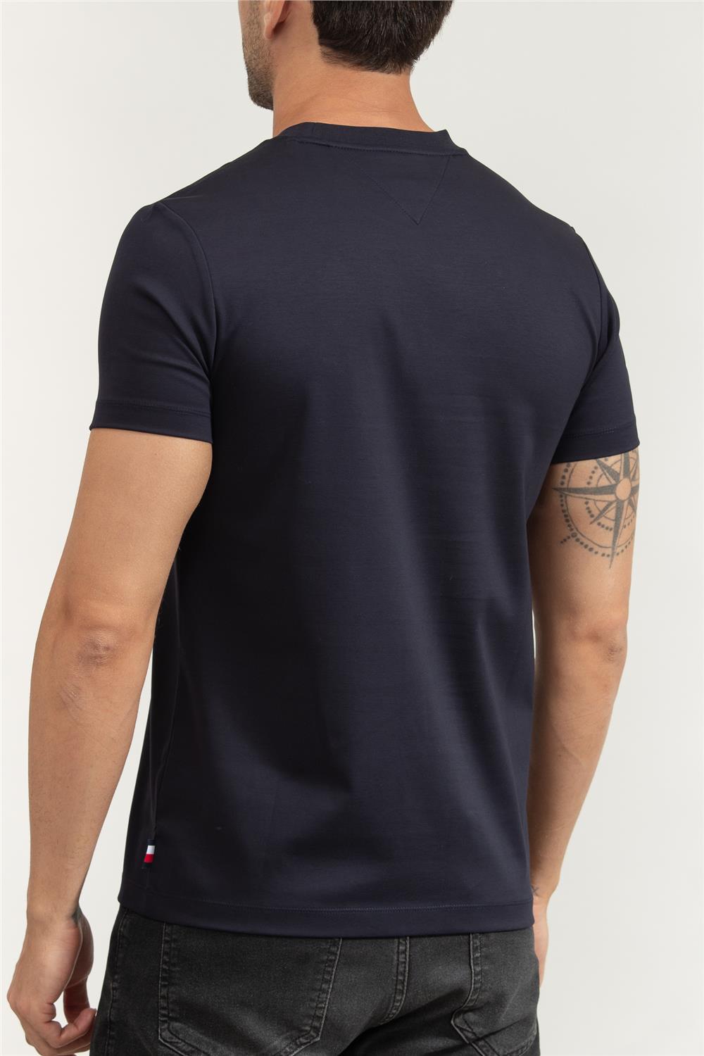 Tommy Hilfiger Erkek Bisiklet Yaka T-Shirt