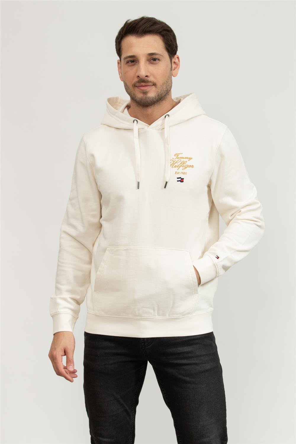 Tommy Hilfiger Erkek Kapüşonlu Sweatshirt
