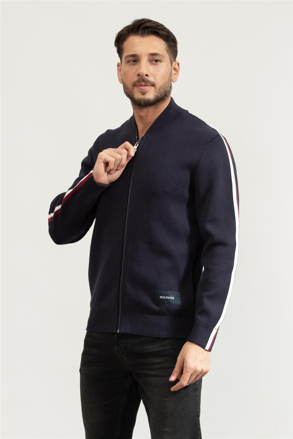 Tommy Hilfiger Global Stripe Erkek Hırka