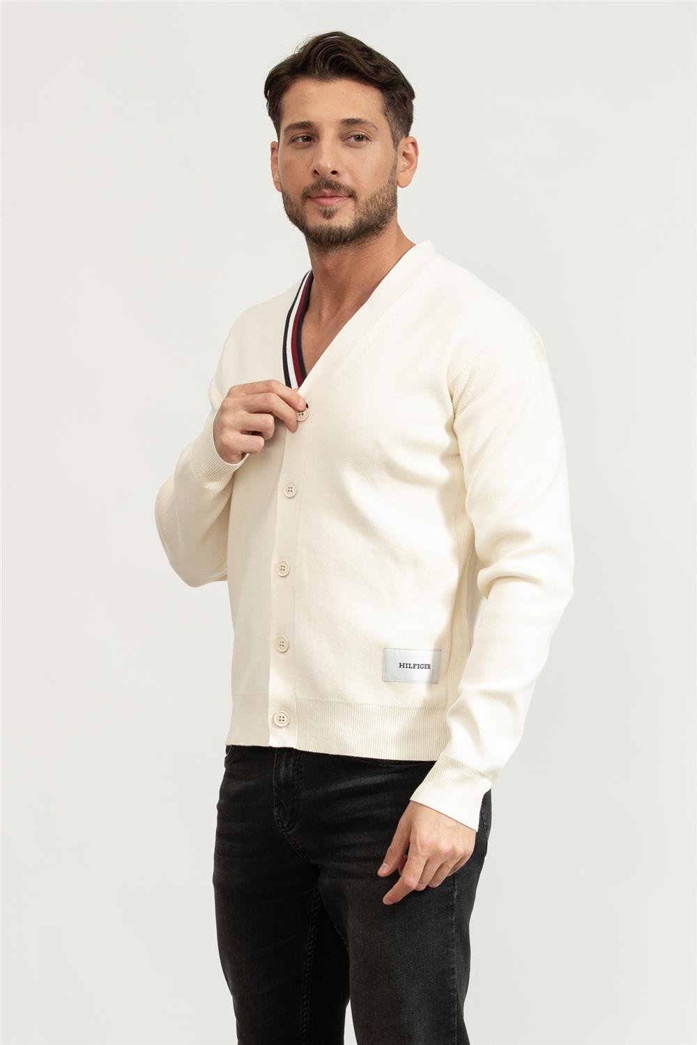 Tommy Hilfiger Global Stripe Erkek Hırka