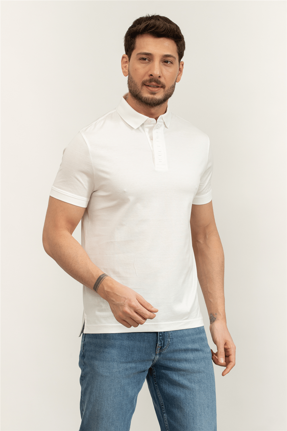 Tommy Hilfiger Hidden Placket Detail Reg Polo Erkek Polo Yaka T-Shirt