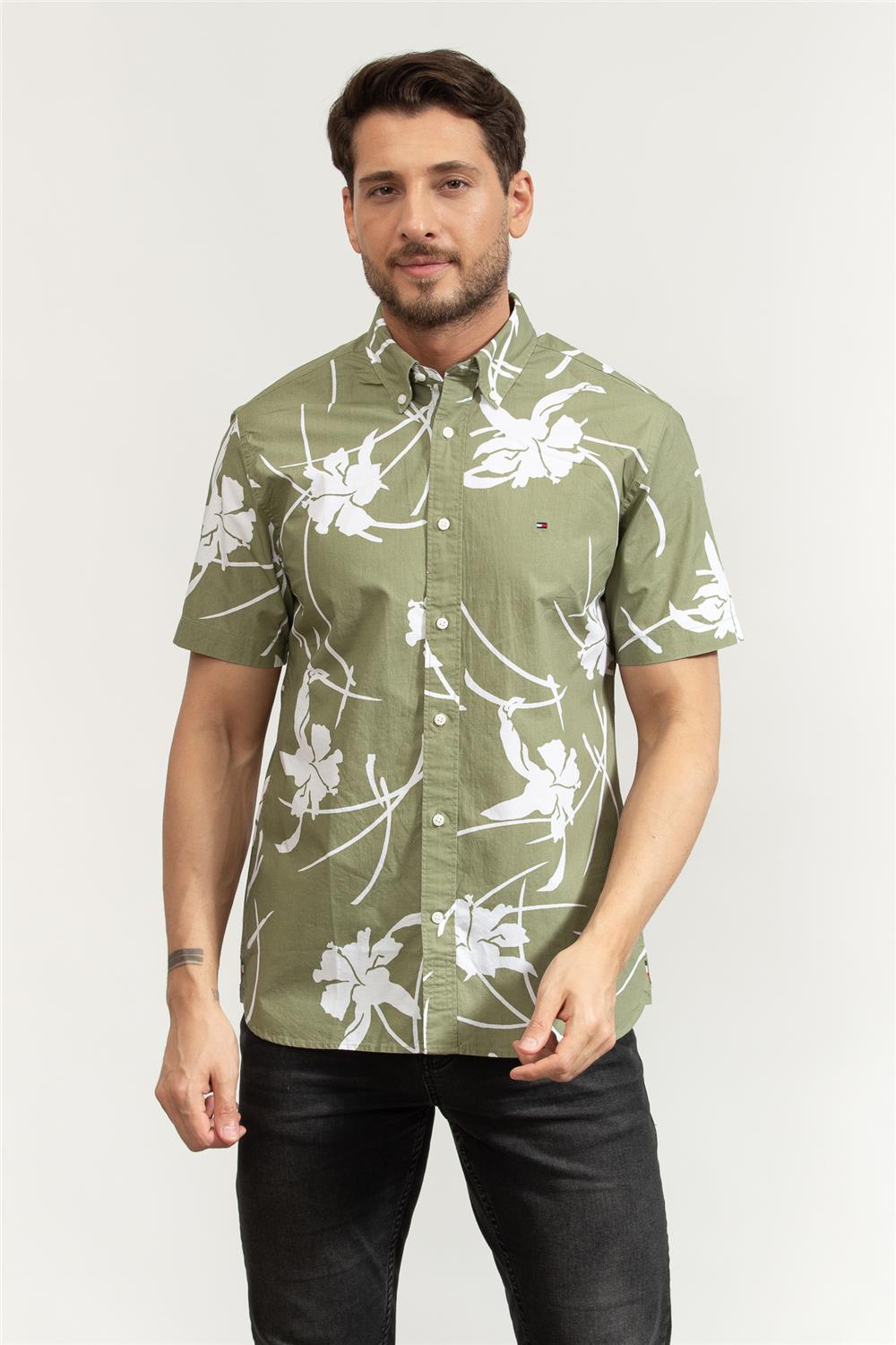 Tommy Hilfiger Large Tropical Prt Erkek Gömlek