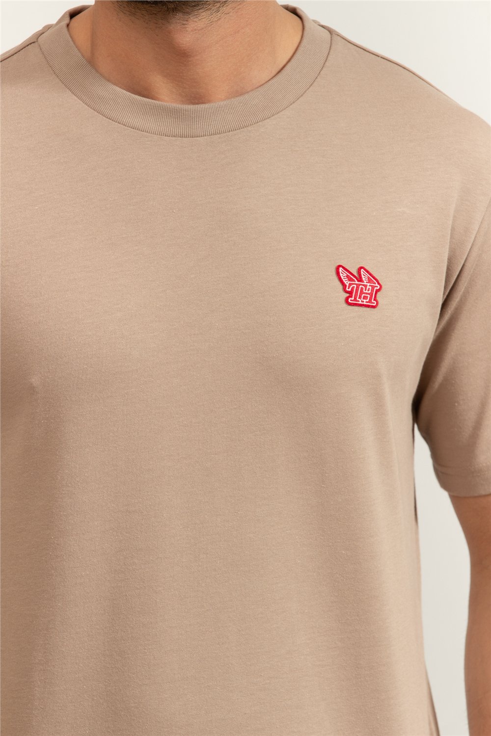 Tommy Hilfiger Modern Athleisure H Badge Tee Erkek Bisiklet Yaka T-Shirt