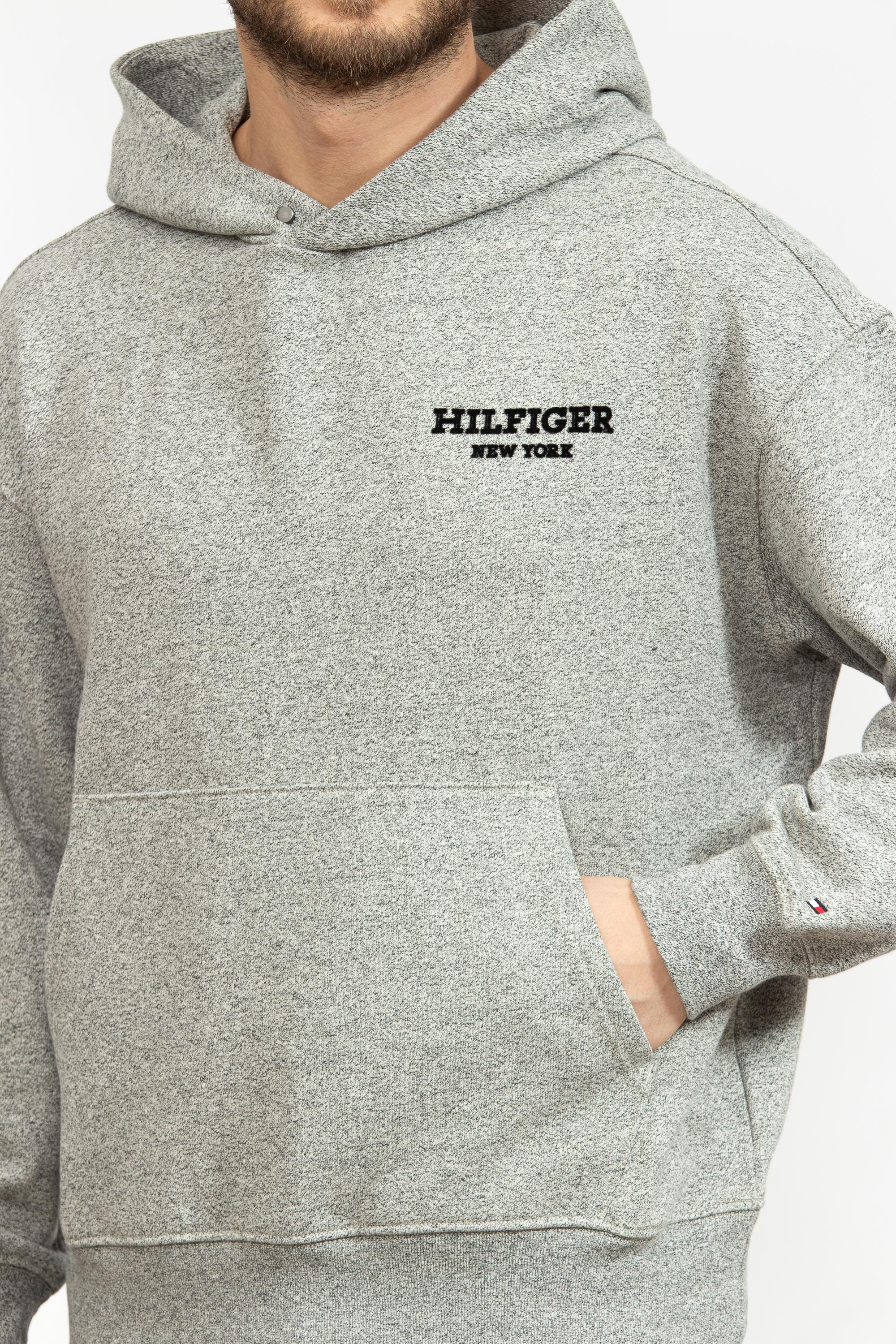 Tommy Hilfiger Monotype Mouline Erkek Kapüşonlu Sweatshirt