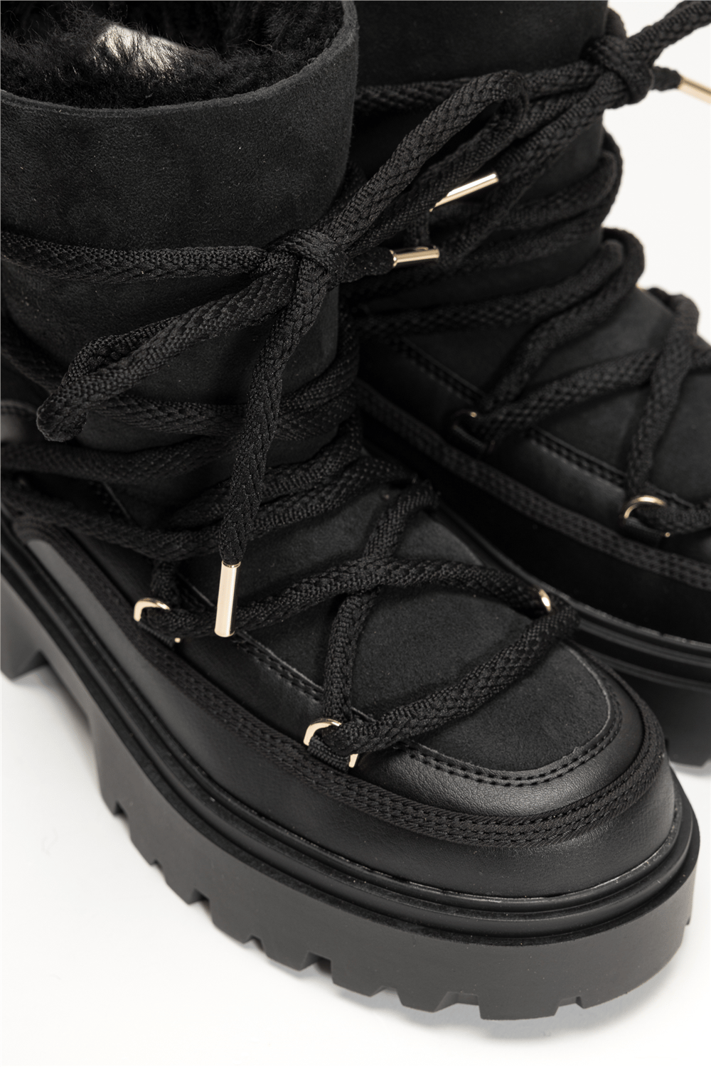 Tommy Hilfiger Real Shearling Laceup Snowboot Kadın Bot