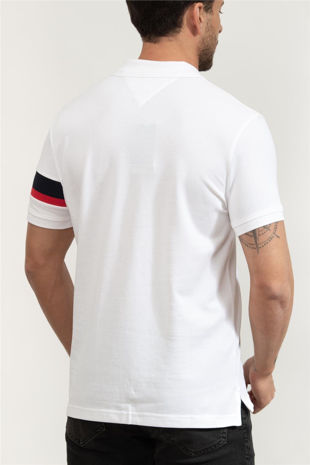 Tommy Hilfiger Rwb Sleeve Tape Reg Erkek Polo Yaka T-Shirt