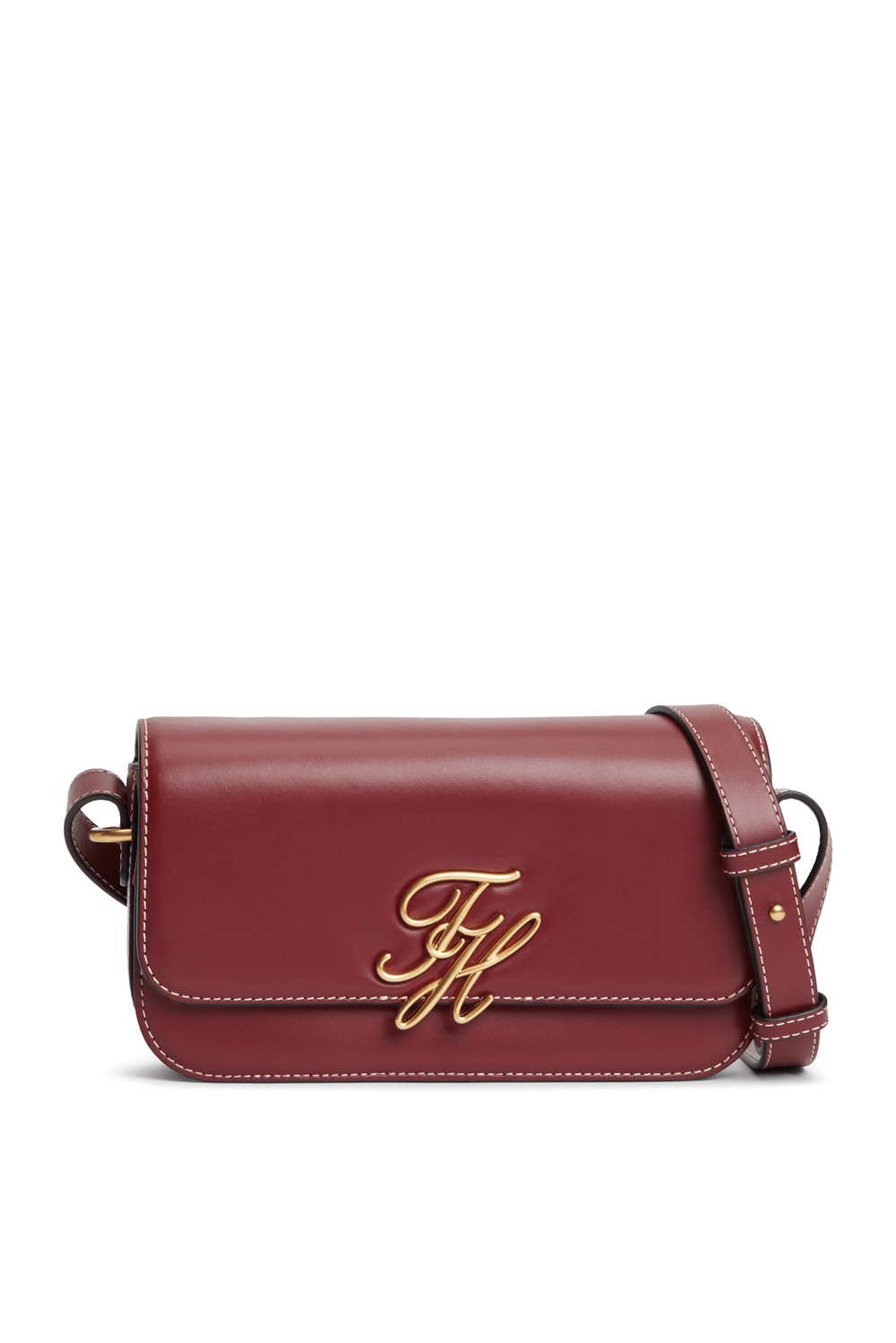 Tommy Hilfiger Script Leather Flap Kadın Mini Omuz Çantası
