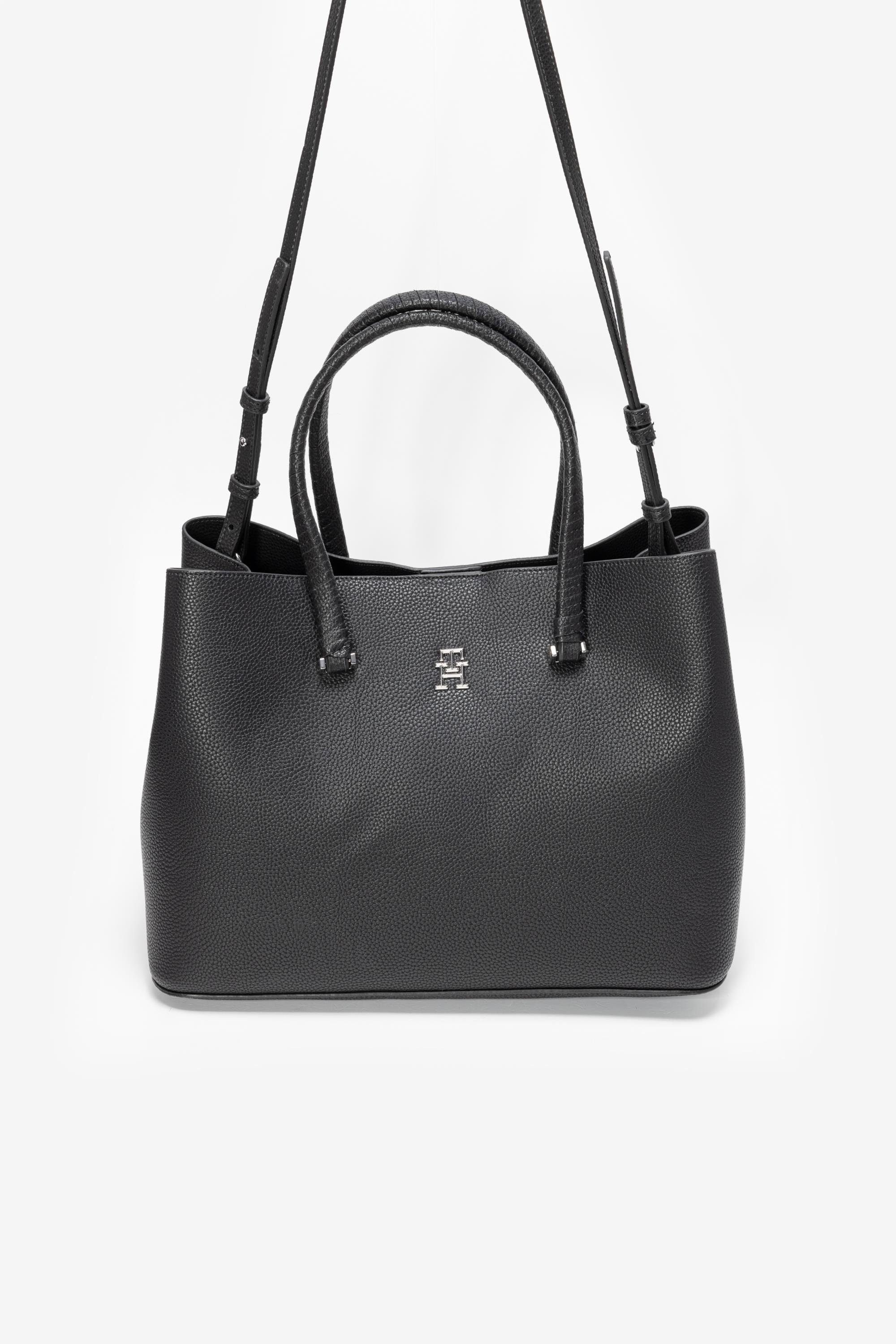 Tommy Hilfiger Th Emblem Satchel Kadın Omuz Çantası