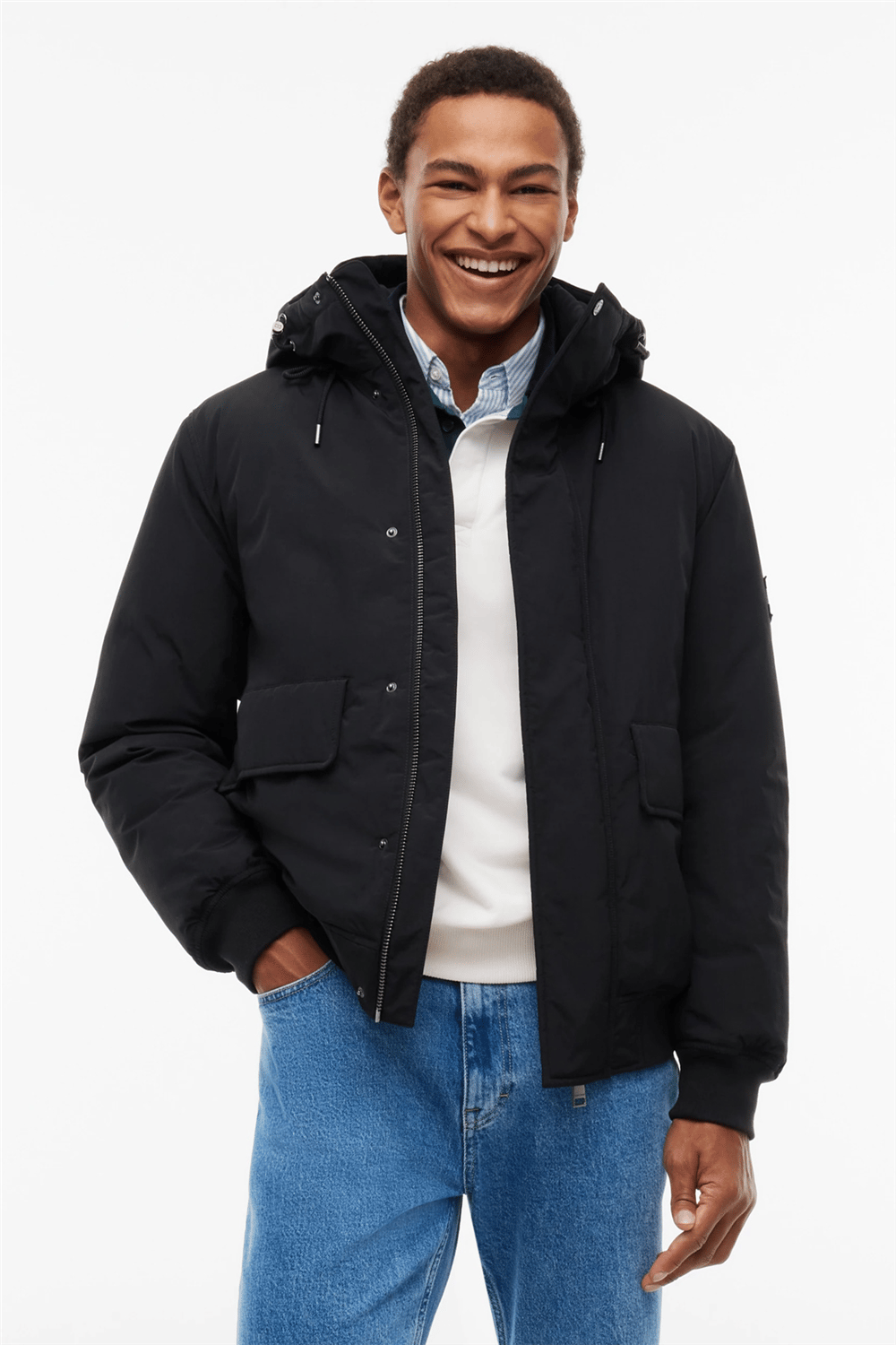 Tommy Hilfiger Tjm City Ready Bomber Erkek Bomber Mont Siyah