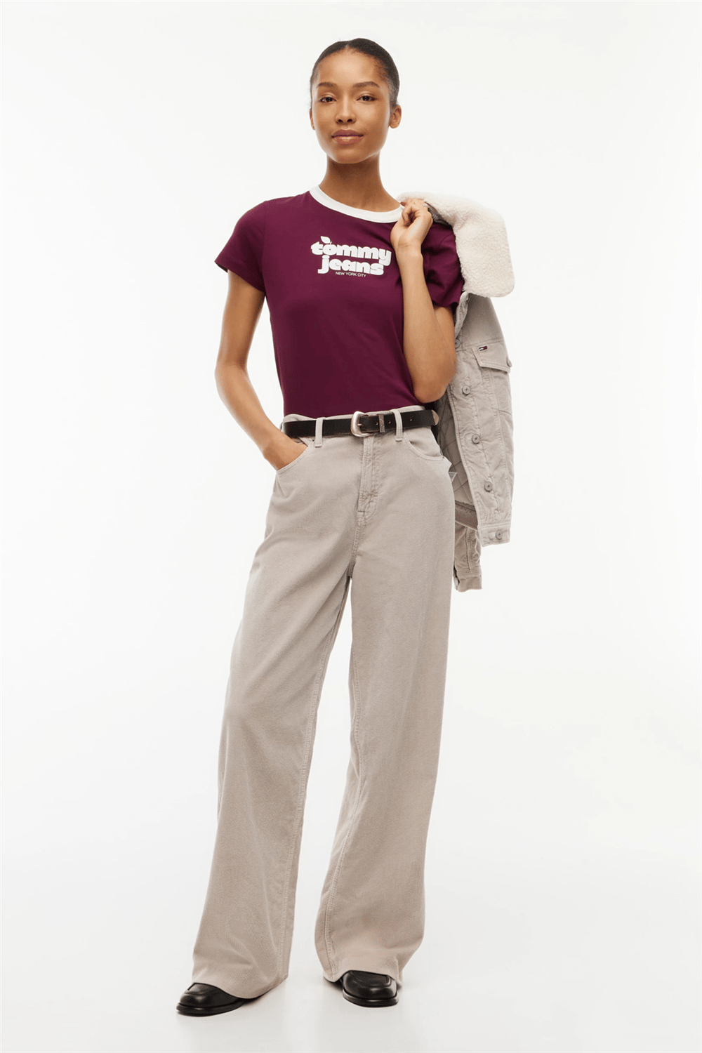 Tommy Hilfiger Tjw Hw Straight Leg Cord Pant Kadın 5 Cepli Pantolon