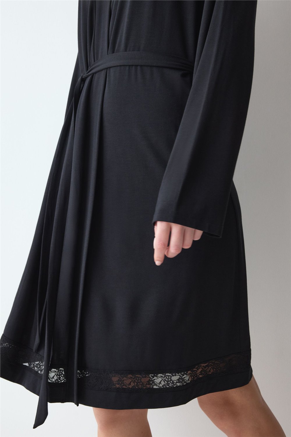 Triumph Comfort Allure Robe Kadın Sabahlık Siyah