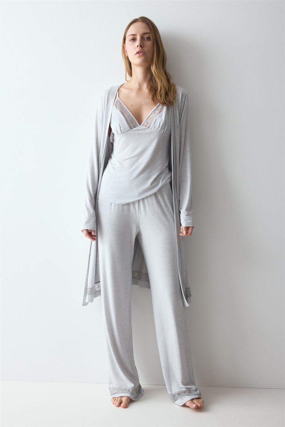 Triumph Comfort Allure Trousers Kadın Pijama Altı Gri