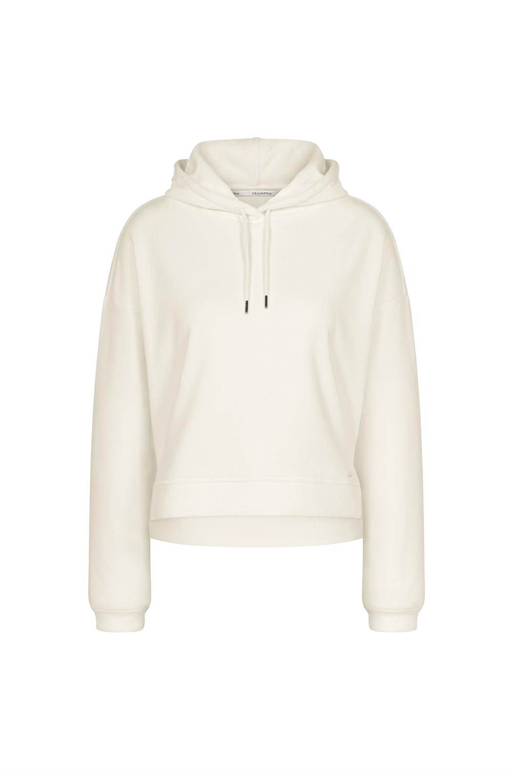 Triumph Velour Rib Hoodie Kadın Kapüşonlu Sweatshirt Beyaz