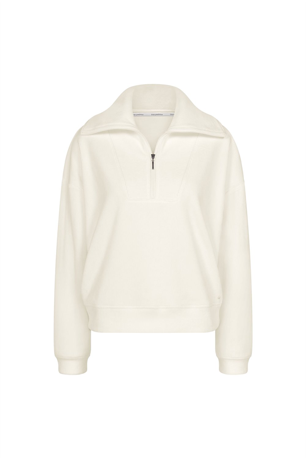 Triumph Velour Rib Sweater Kadın Kapüşonlu Sweatshirt Beyaz