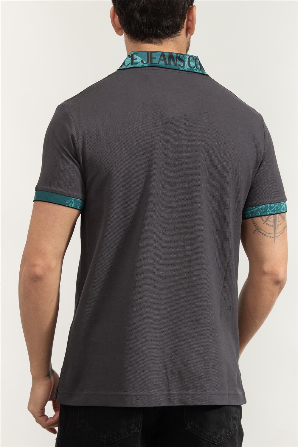 Versace Jeans Couture Cotton Piquet Erkek Polo Yaka T-Shirt