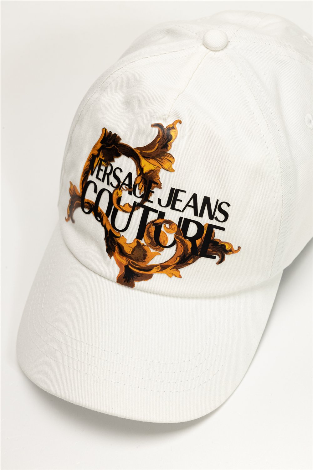 Versace Jeans Couture Cotton Placed Print Erkek Baseball Şapka