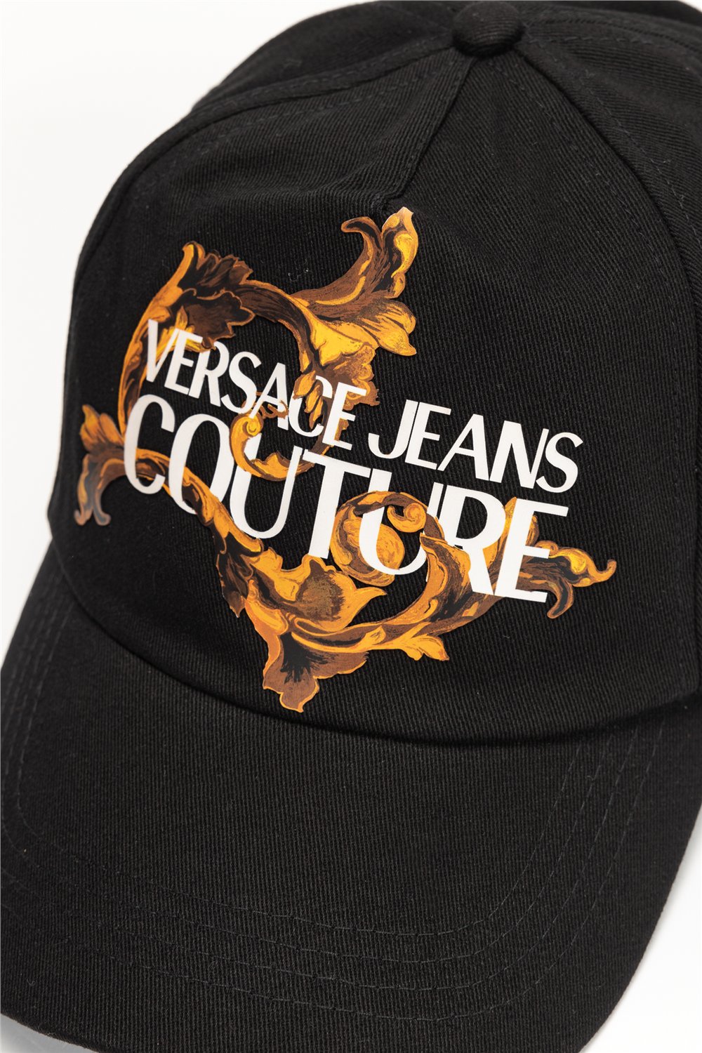 Versace Jeans Couture Cotton Placed Print Erkek Baseball Şapka