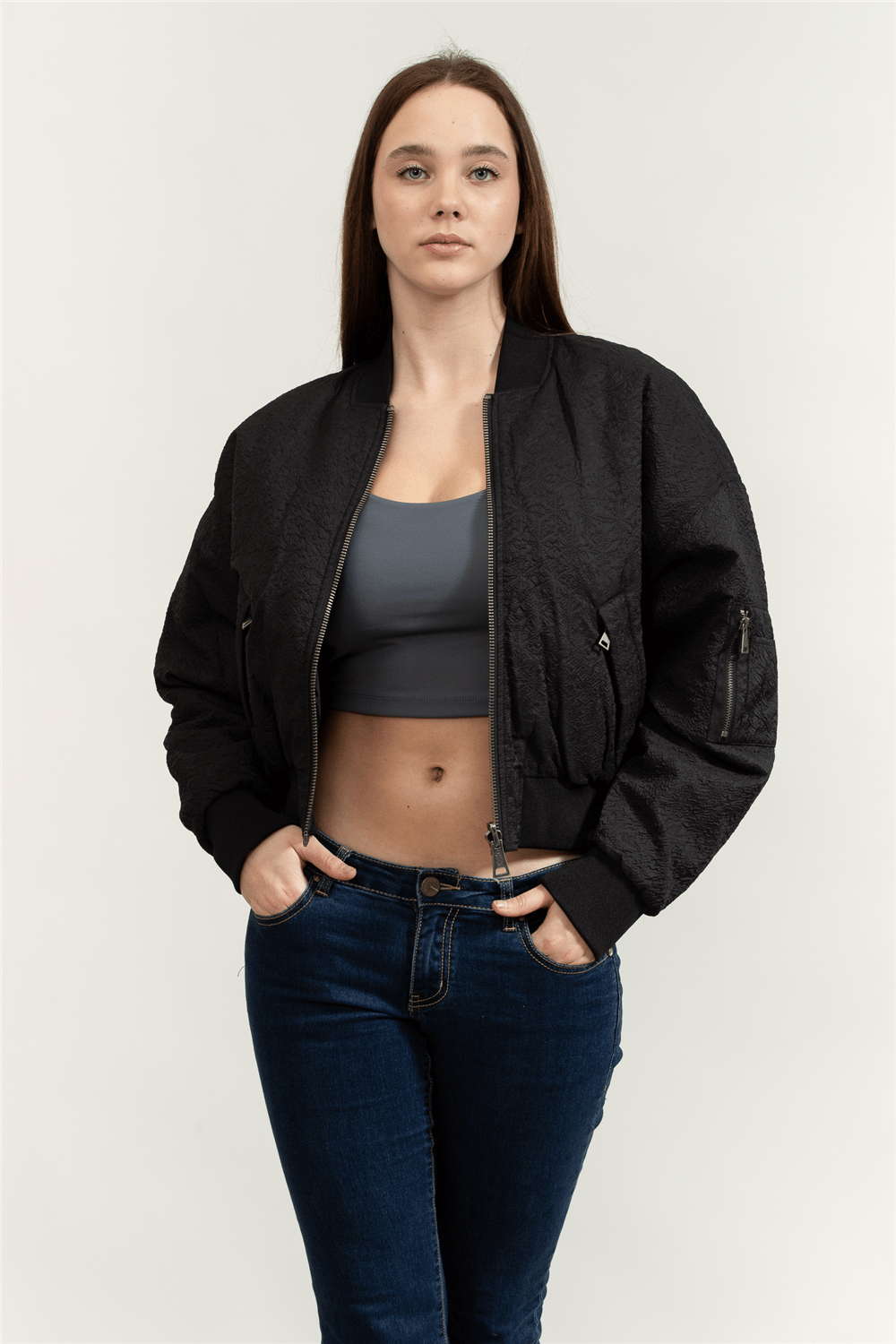 Versace Jeans Couture Crinkle Argyle NL Jacket Kadın Mont