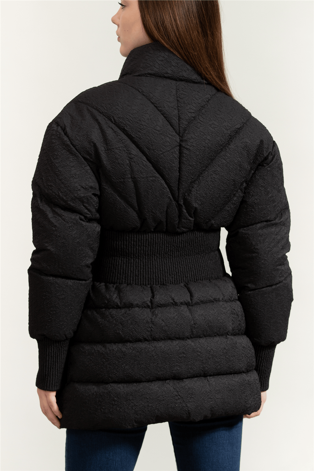 Versace Jeans Couture Crinkle Argyle NL Kadın Şişme Mont
