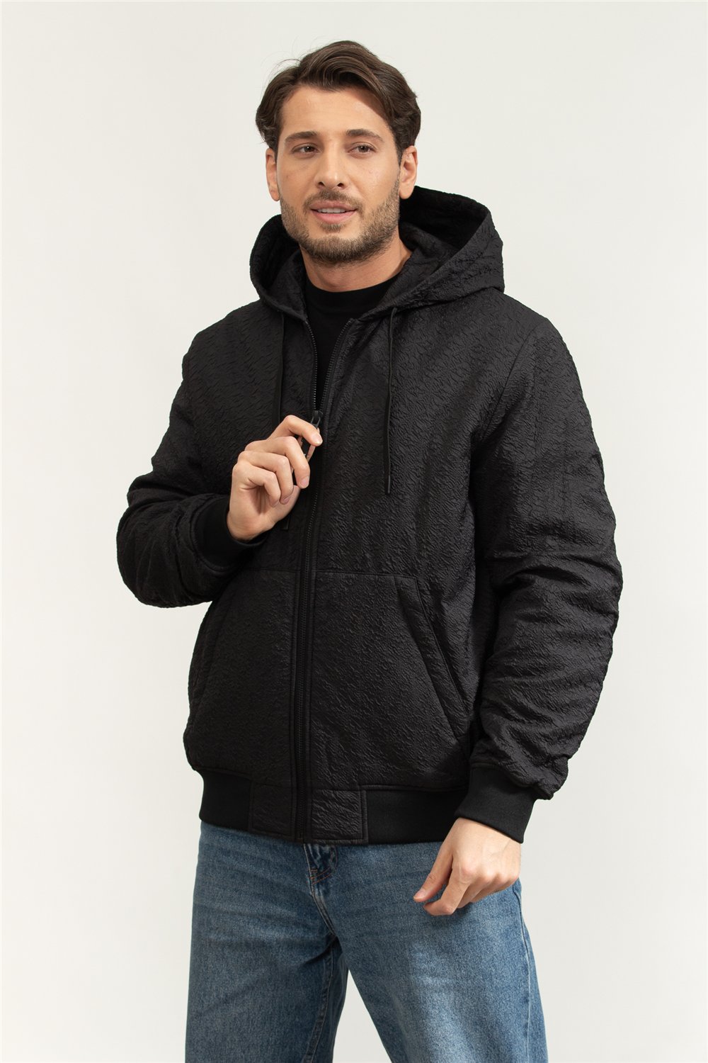 Versace Jeans Couture Crinkle Argyle NL Jacket Erkek Mont