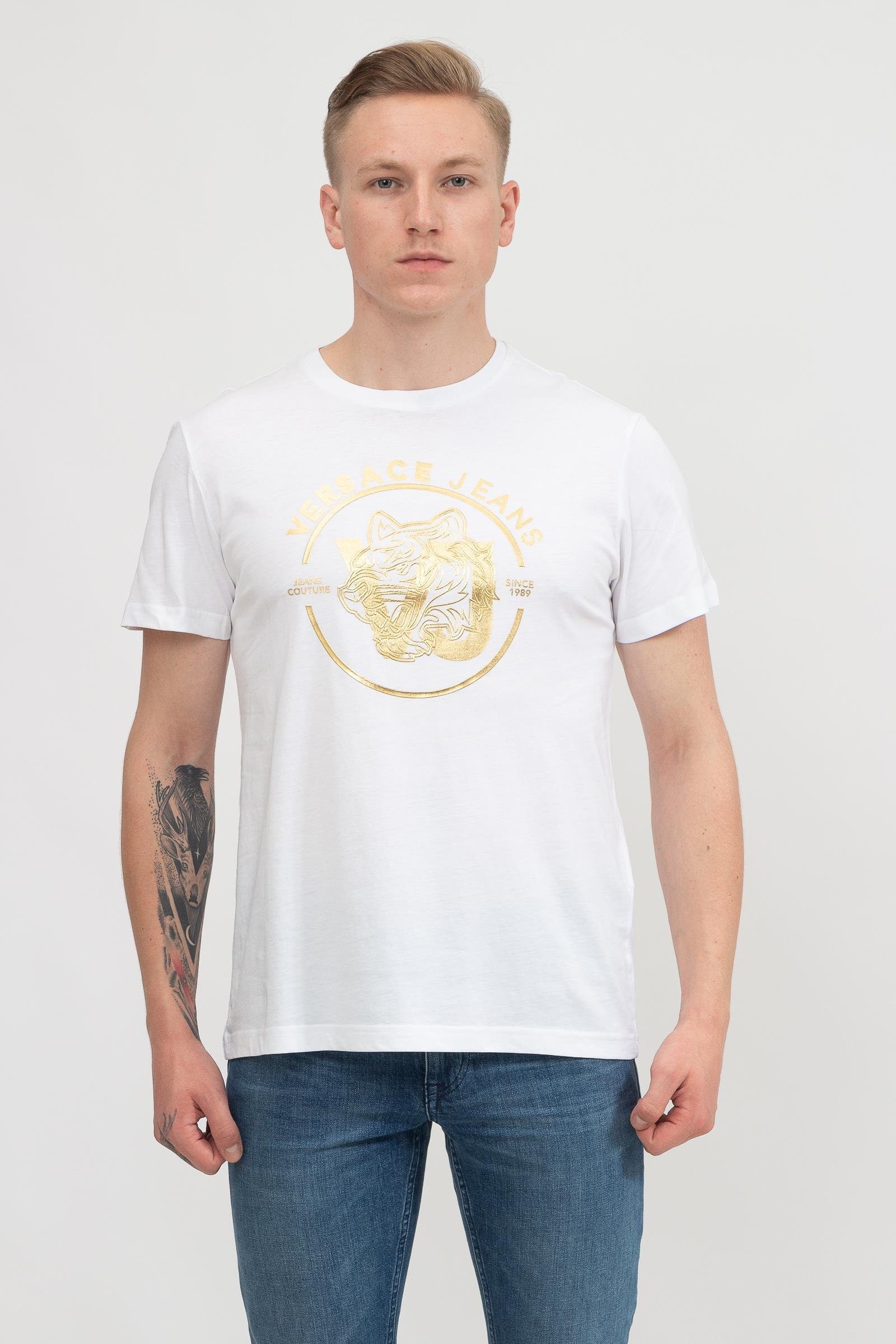 Versace Jeans Couture Erkek Bisiklet Yaka T-Shirt