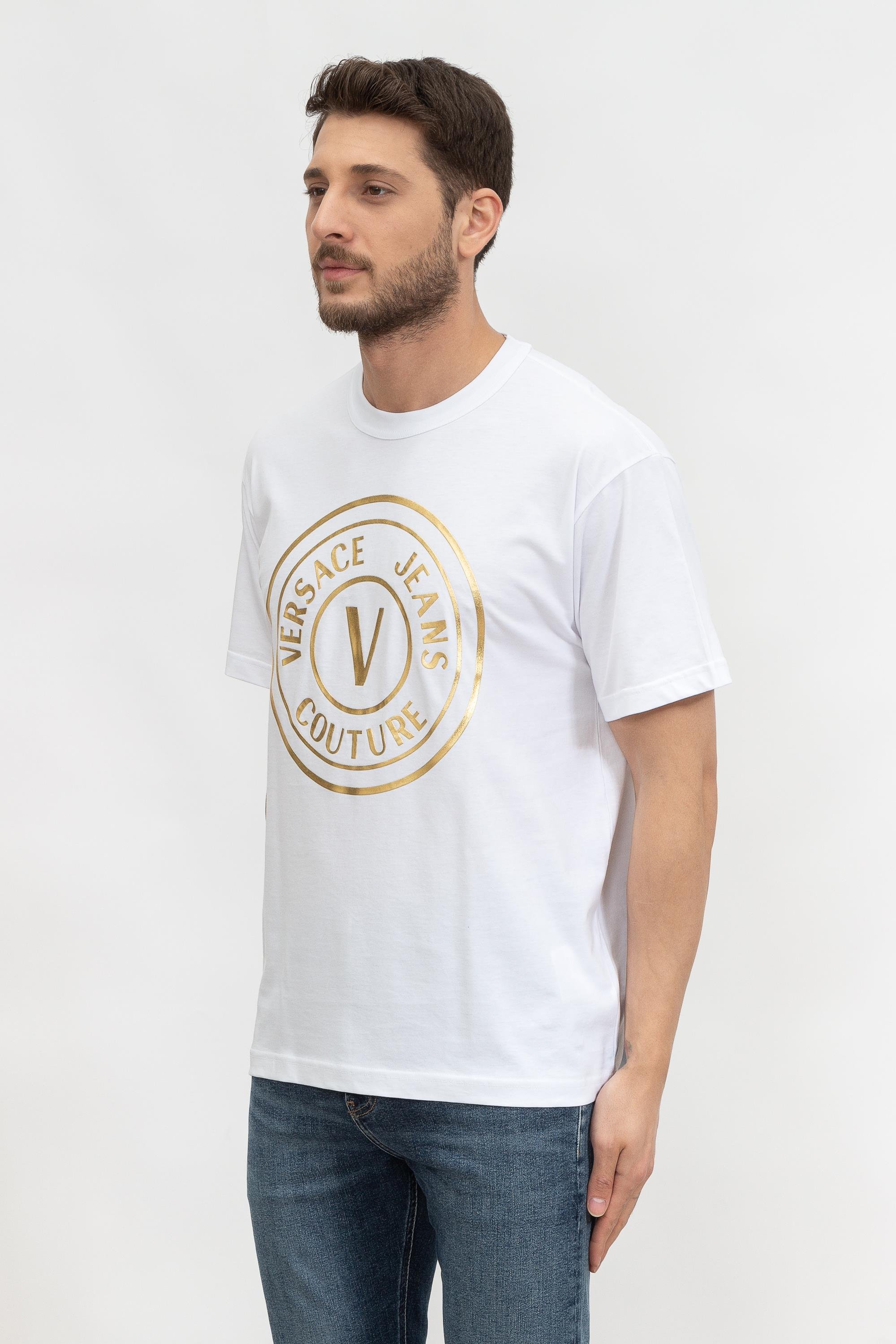 Versace Jeans Couture Erkek Bisiklet Yaka T-Shirt