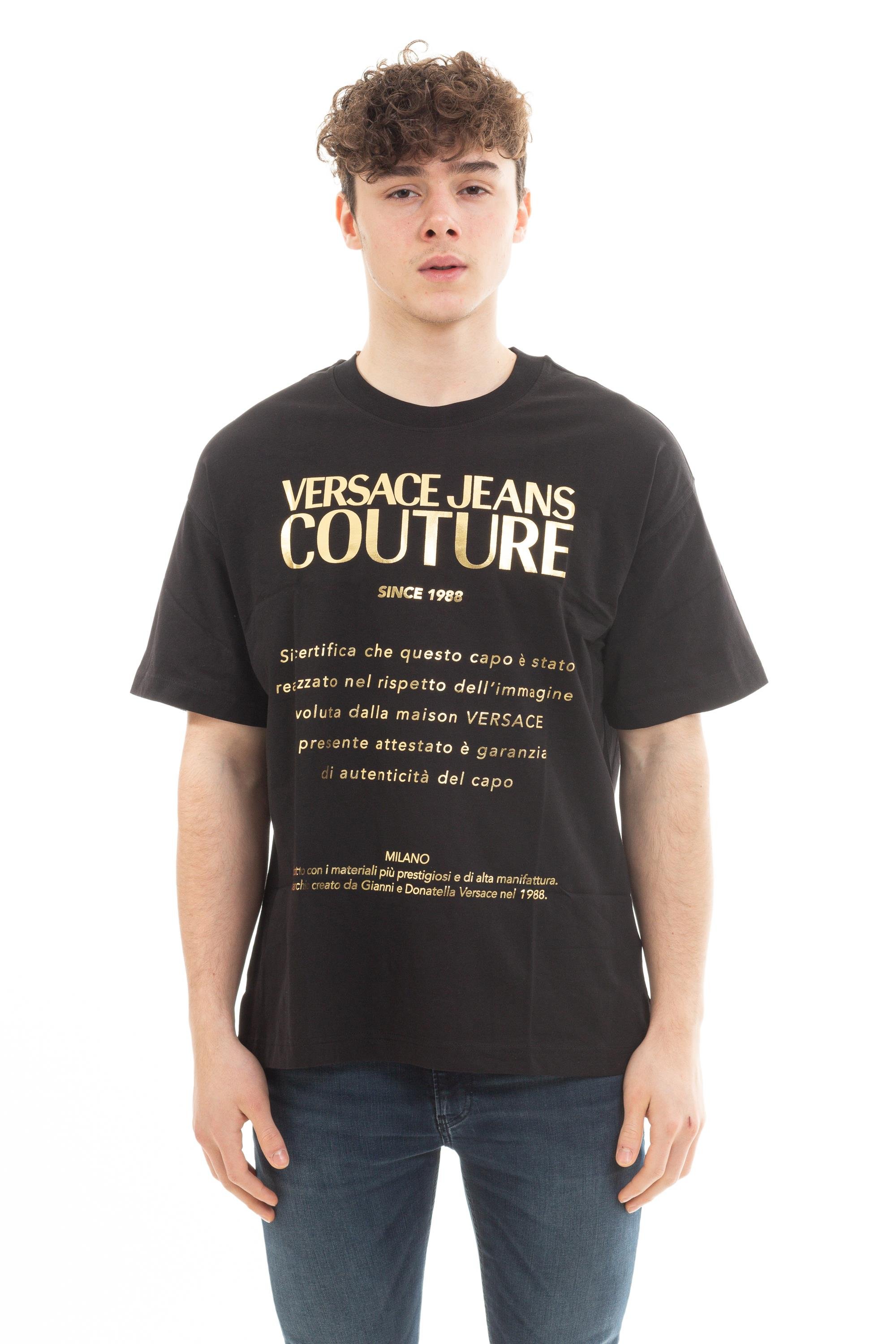 Versace Jeans Couture Erkek Bisiklet Yaka T-Shirt