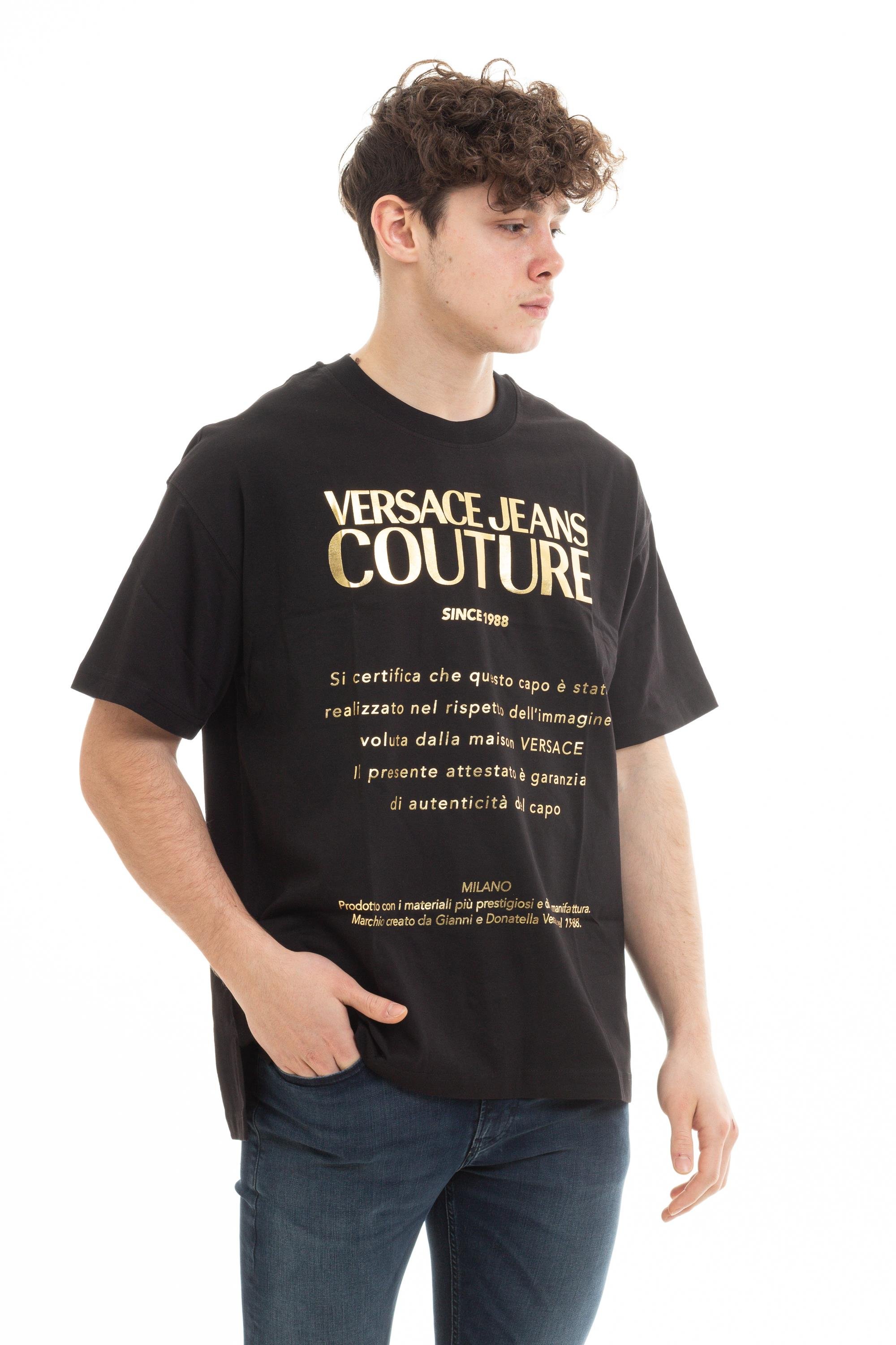Versace Jeans Couture Erkek Bisiklet Yaka T-Shirt