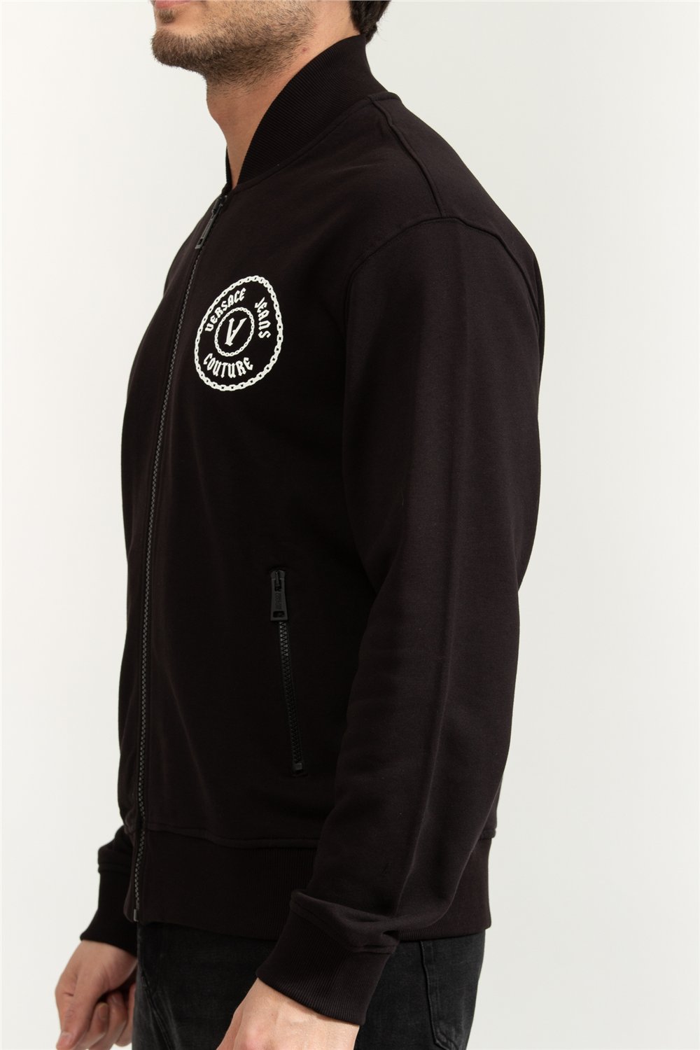 Versace Jeans Couture Erkek Fermuarlı Sweatshirt