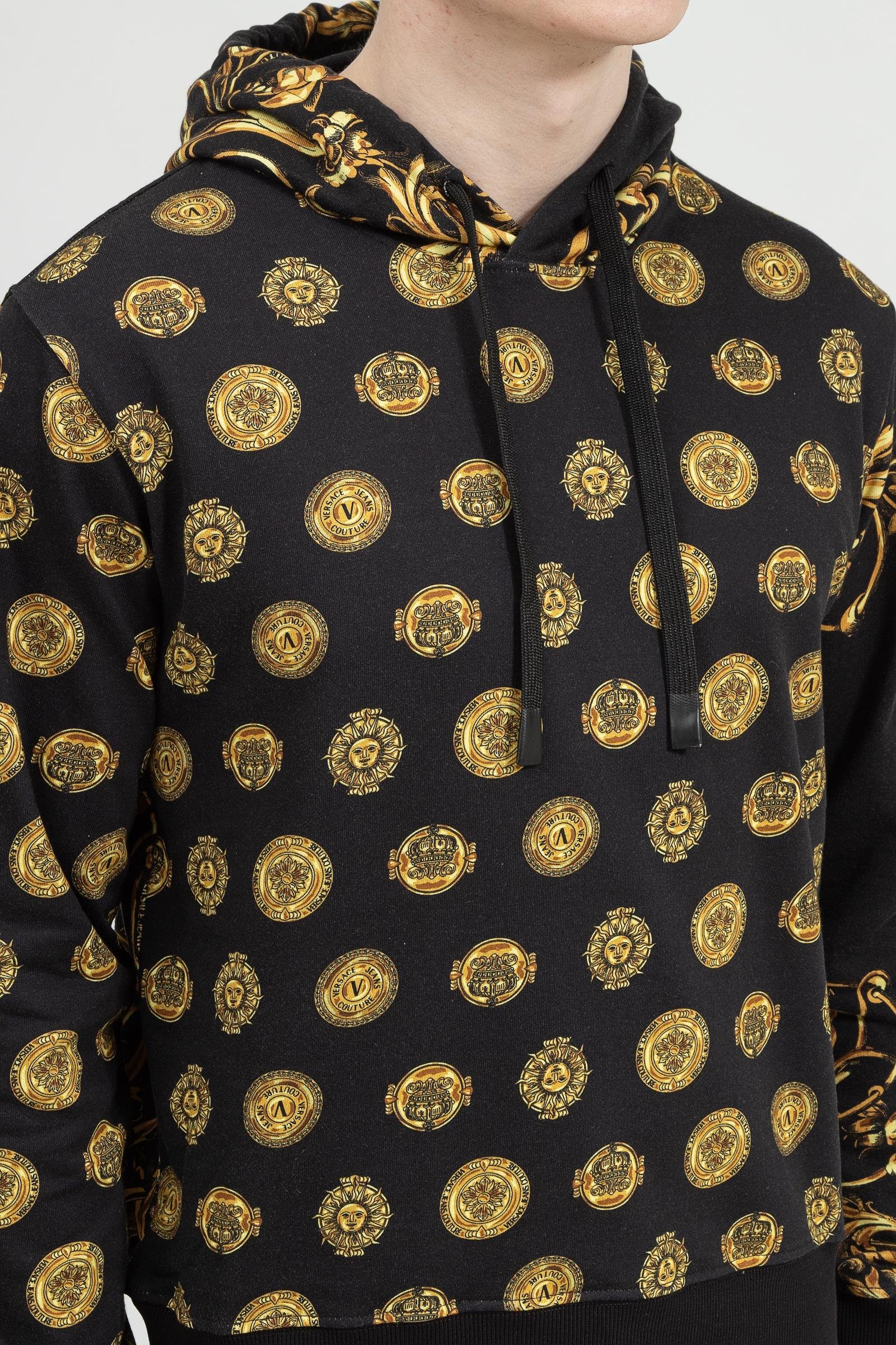 Versace Jeans Couture Erkek Kapüşonlu Sweatshirt
