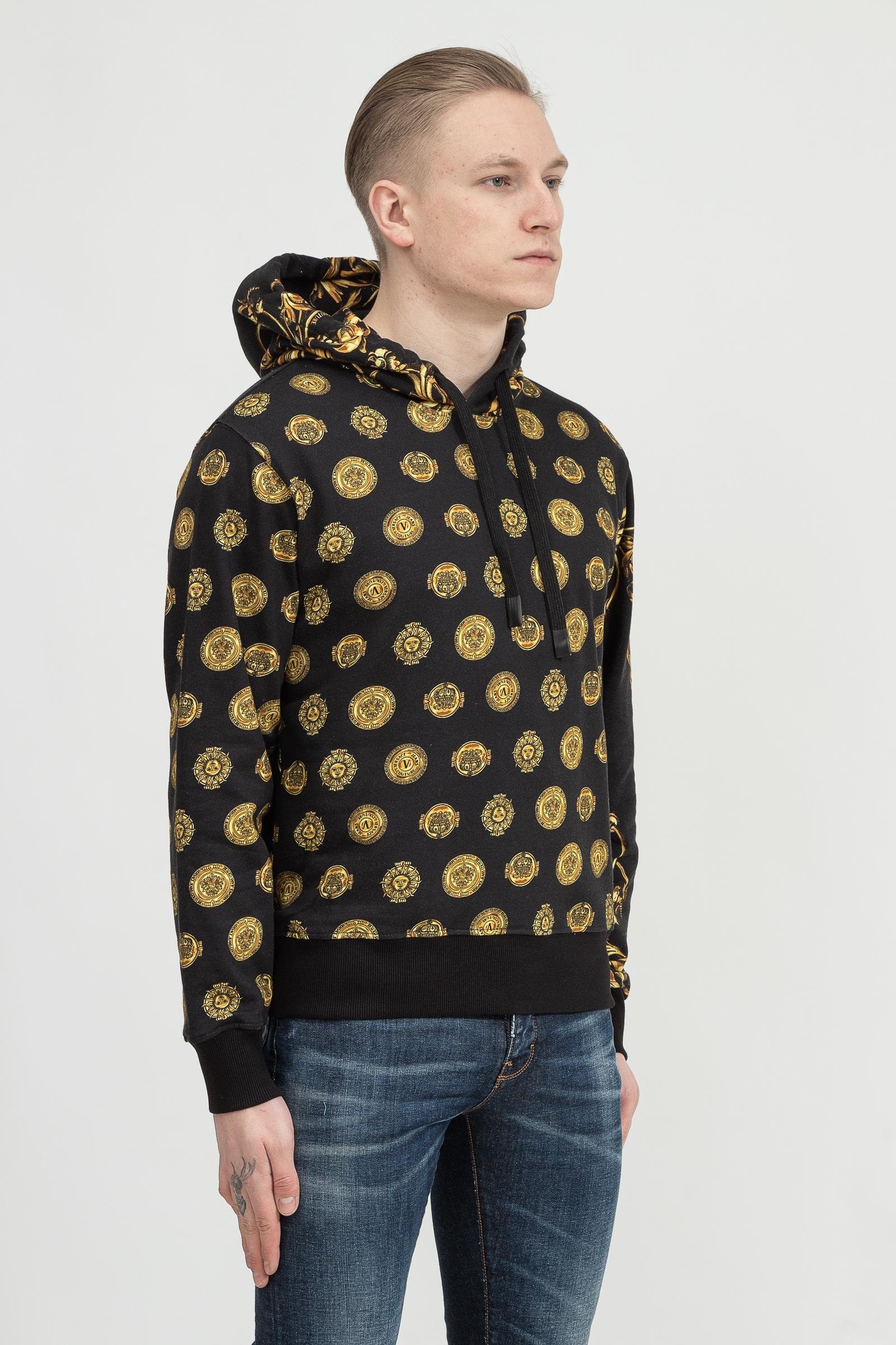 Versace Jeans Couture Erkek Kapüşonlu Sweatshirt