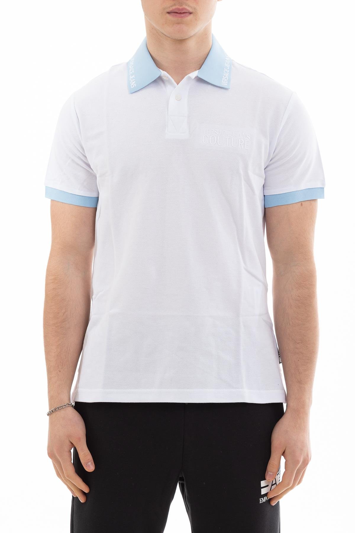 Versace Jeans Couture Erkek Regular Fit Embro Logo Polo Yaka T-Shirt