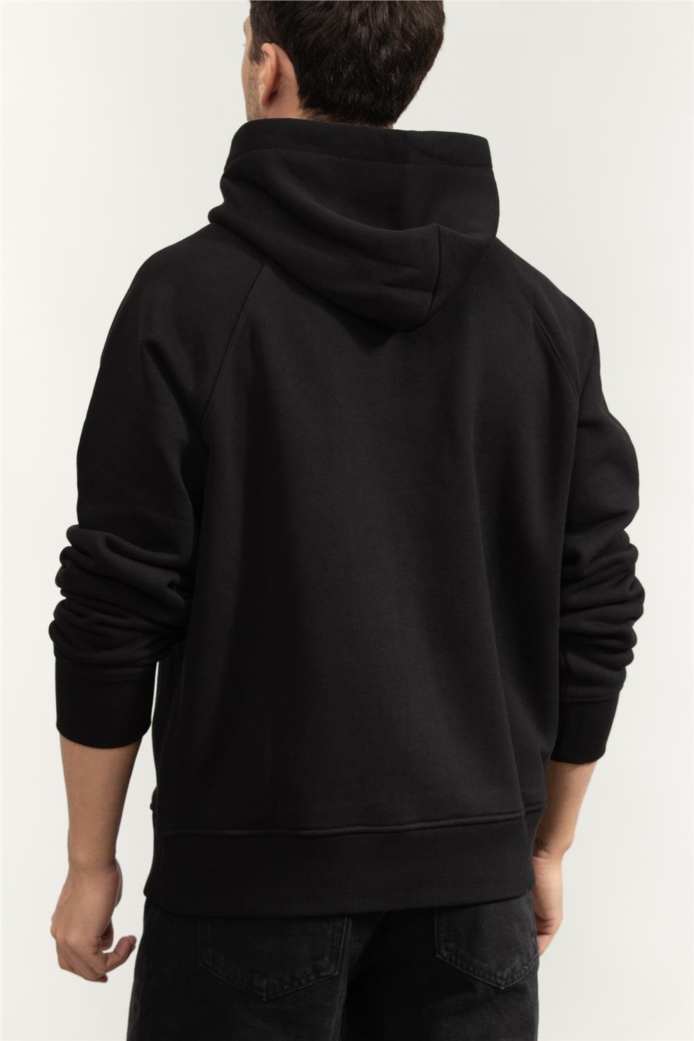 Versace Jeans Couture Heavy Fleece Not Brushed Erkek Kapüşonlu Sweatshirt