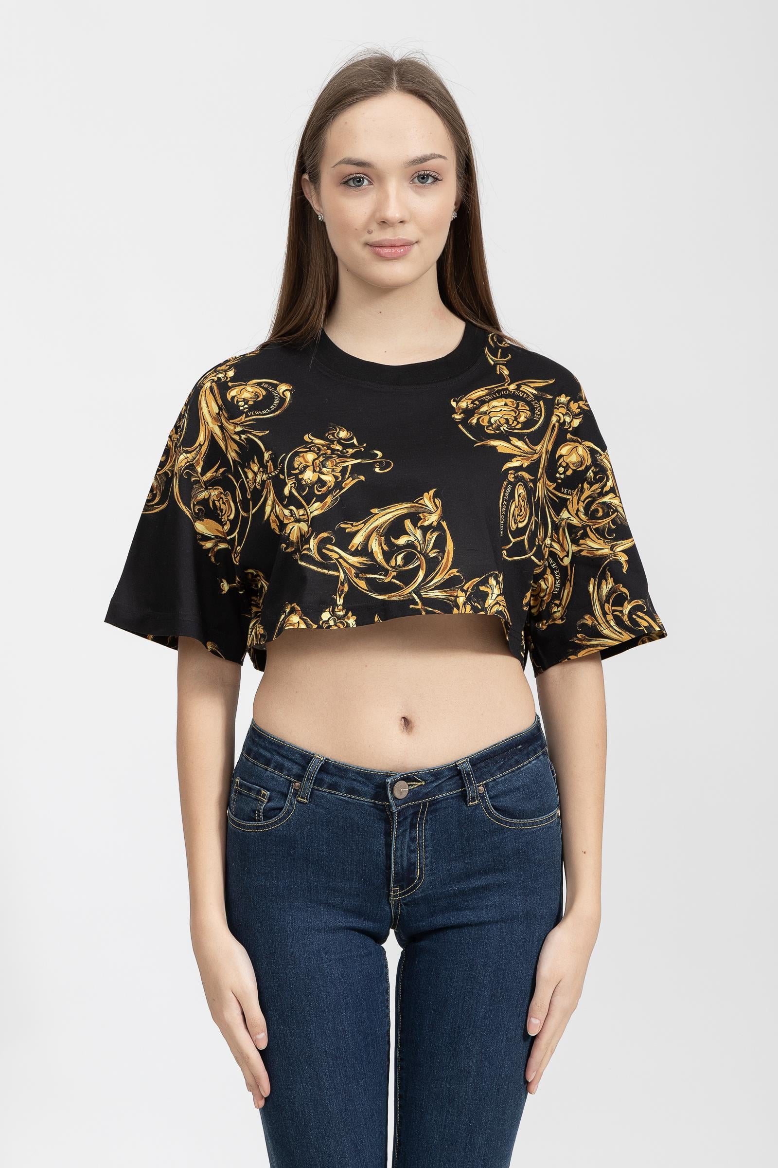 Versace Jeans Couture Kadın Bisiklet Yaka T-Shirt
