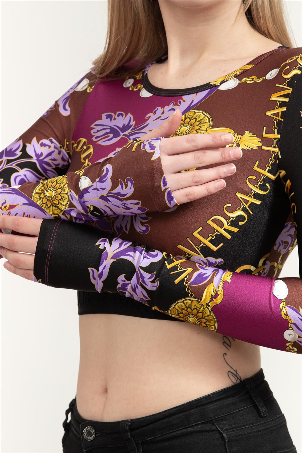 Versace Jeans Couture Kadın Bisiklet Yaka T-Shirt