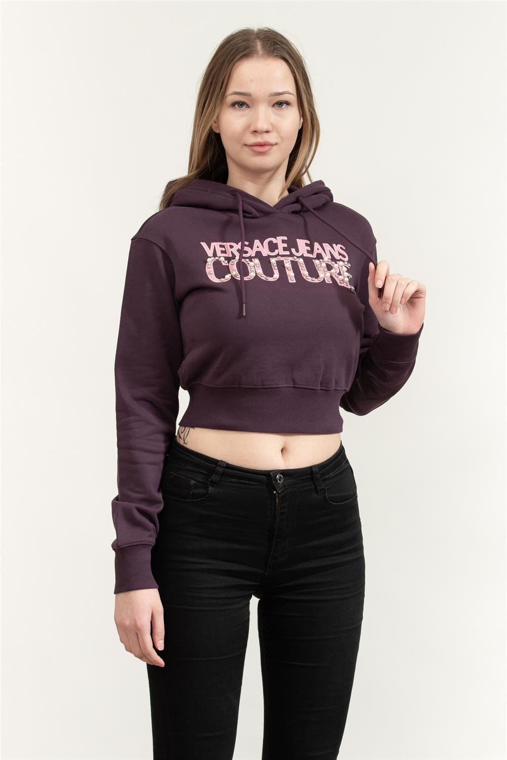 Versace Jeans Couture Kadın Kapüşonlu Sweatshirt