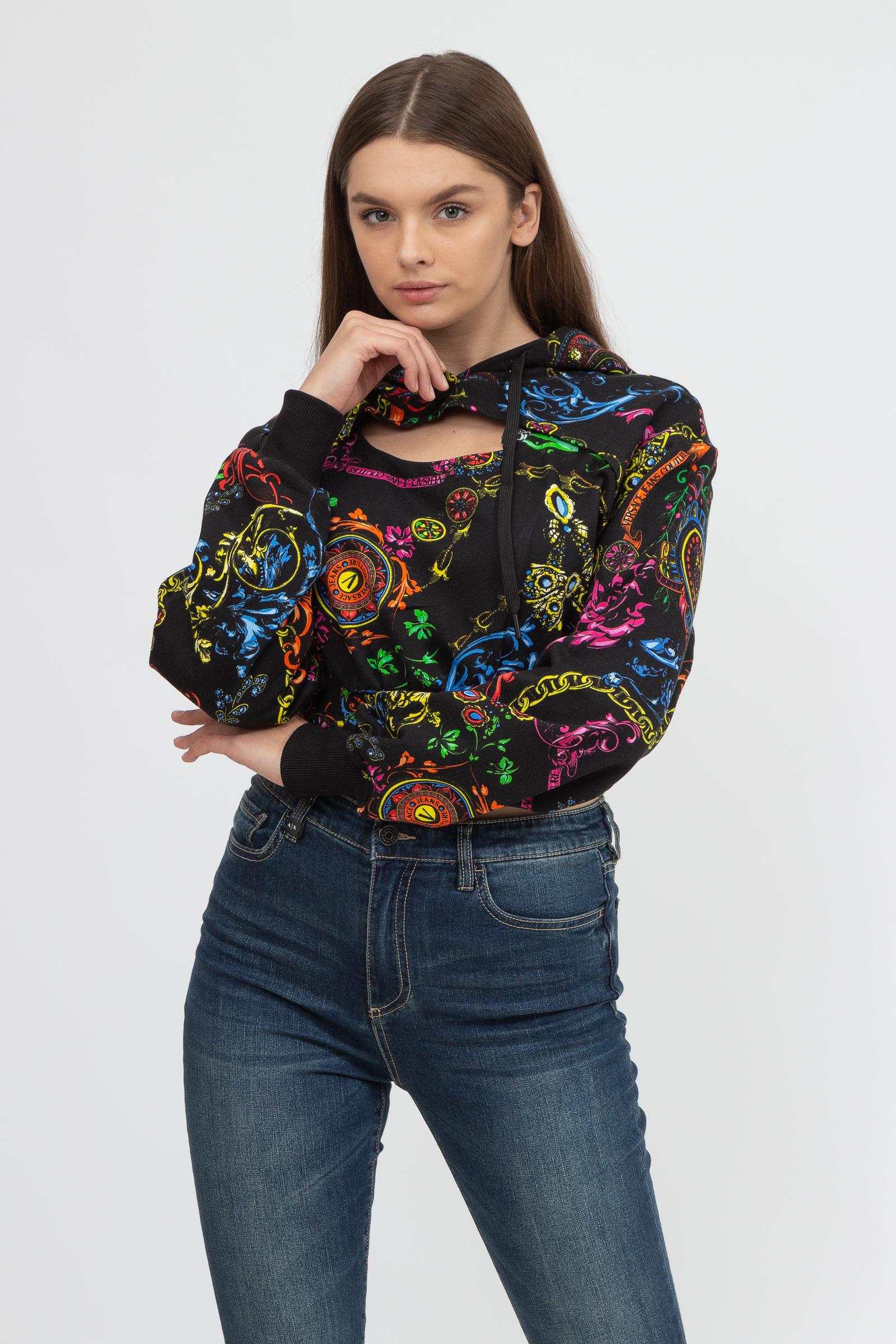 Versace Jeans Couture Kadın Kapüşonlu Sweatshirt