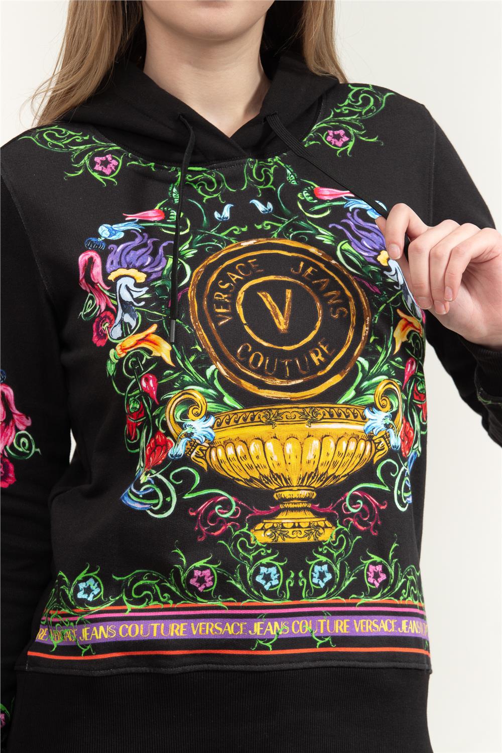 Versace Jeans Couture Kadın Kapüşonlu Sweatshirt