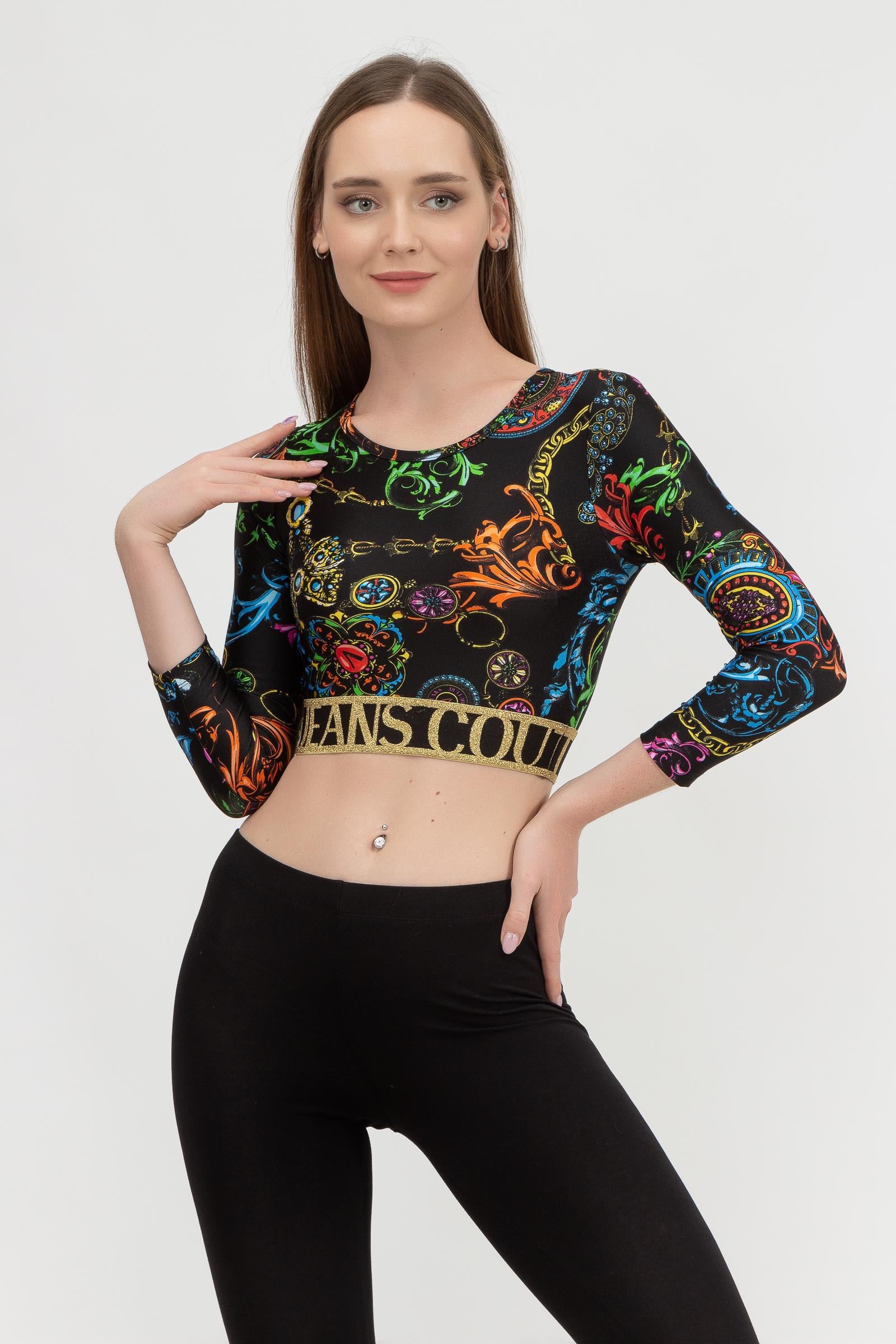 Versace Jeans Couture Kadın Uzun Kollu T-Shirt