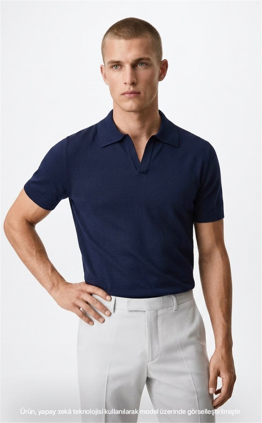 VQUE Erkek Polo Yaka Kısa Kol Rayon Triko