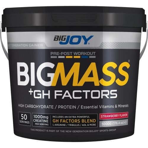 Bigjoy Sports BIGMASS Gainer GH FACTORS Çilek 5000g