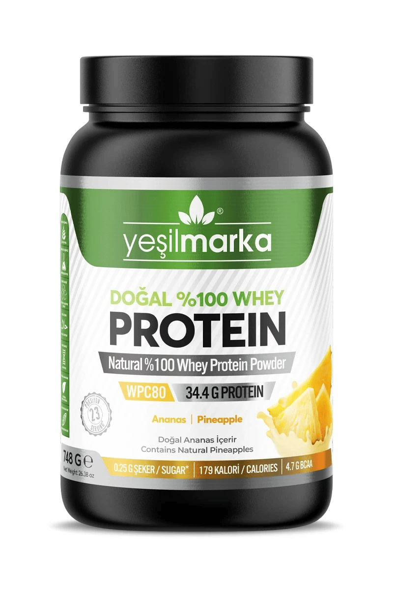 Doğal Whey Protein Tozu - Ananas 748 gr