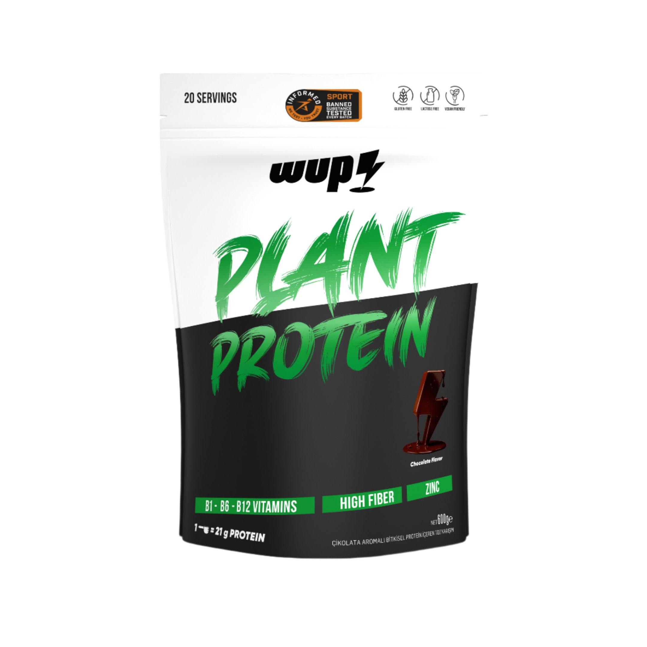 WUP Plant Protein Kakao Aromalı (600 gr 20 Servis)
