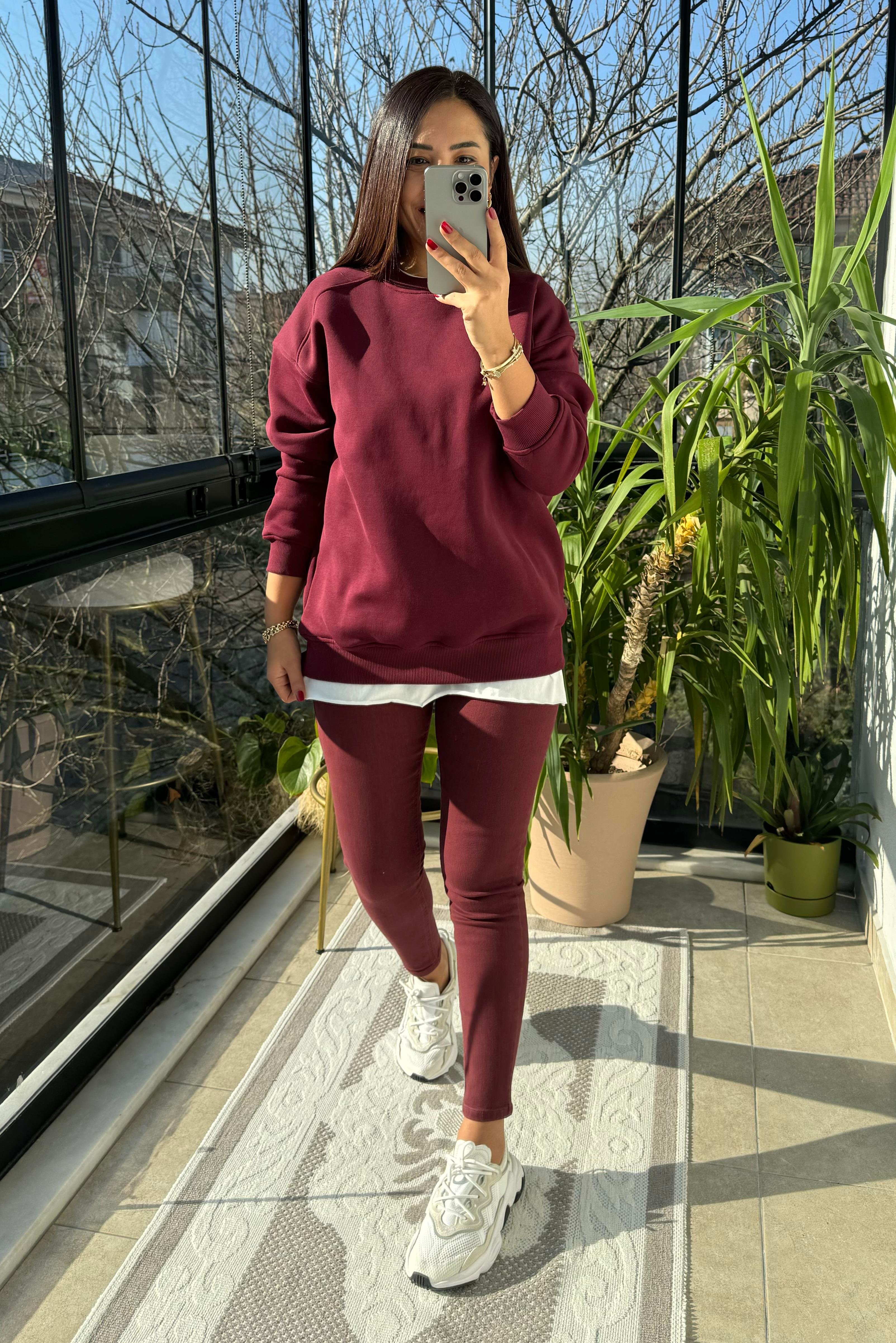 Basic Sweatshirt Bordo