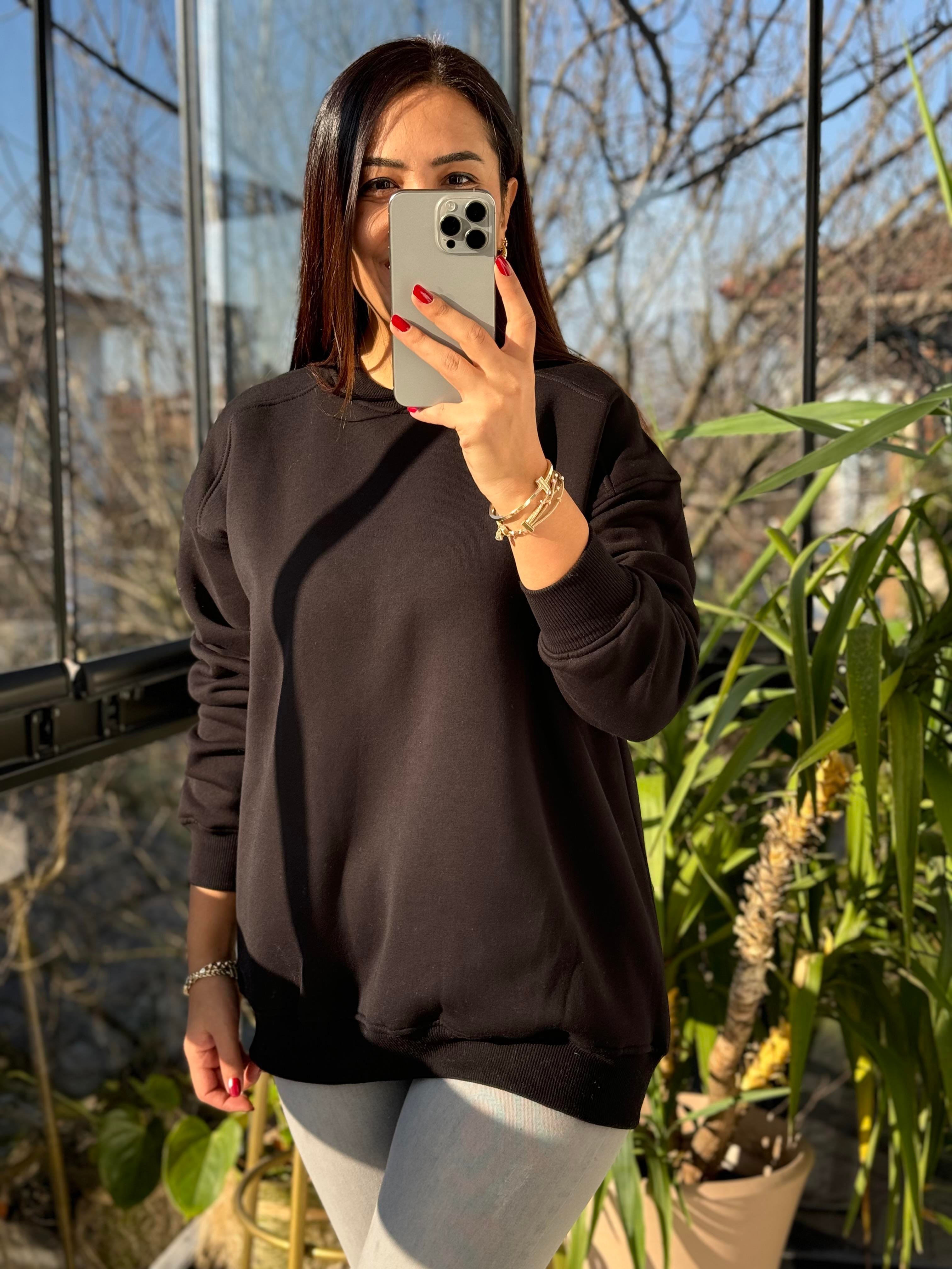 Basic Sweatshirt Siyah