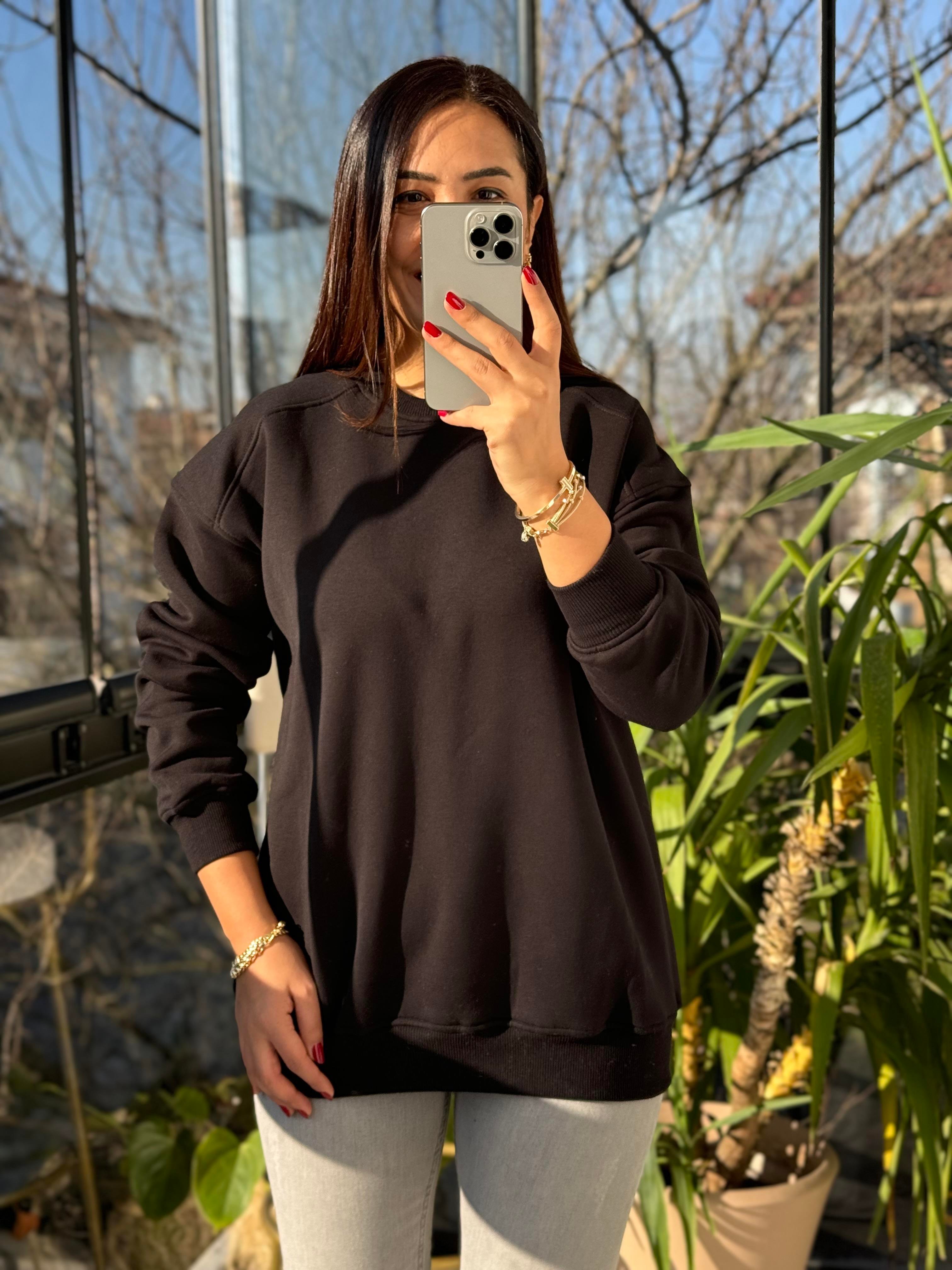 Basic Sweatshirt Siyah