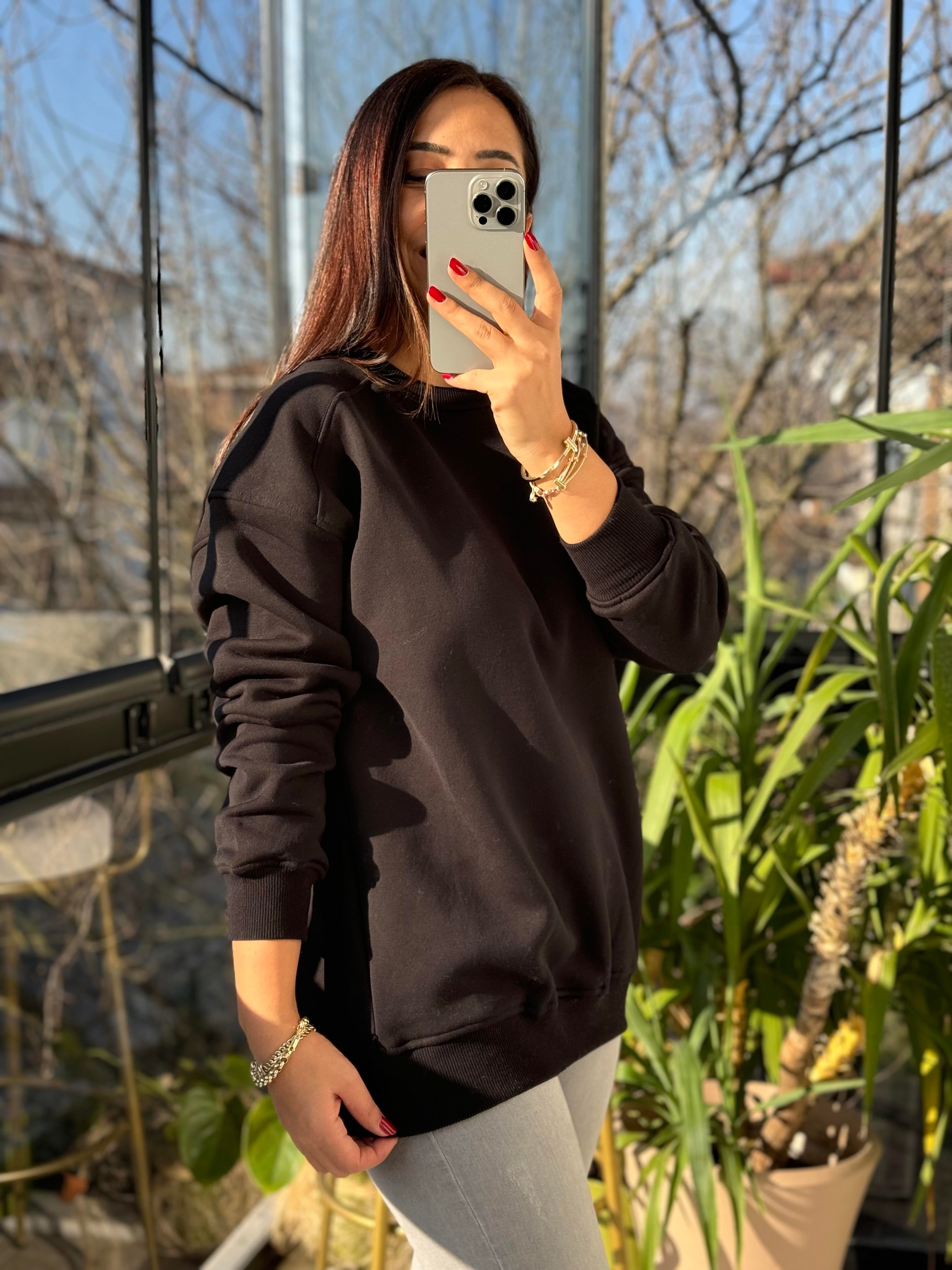 Basic Sweatshirt Siyah